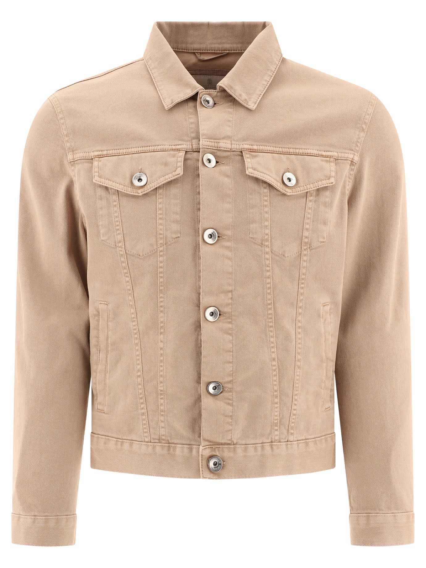 Brunello Cucinelli-Lightweight Denim Jacket Giacche Beige-Uomo