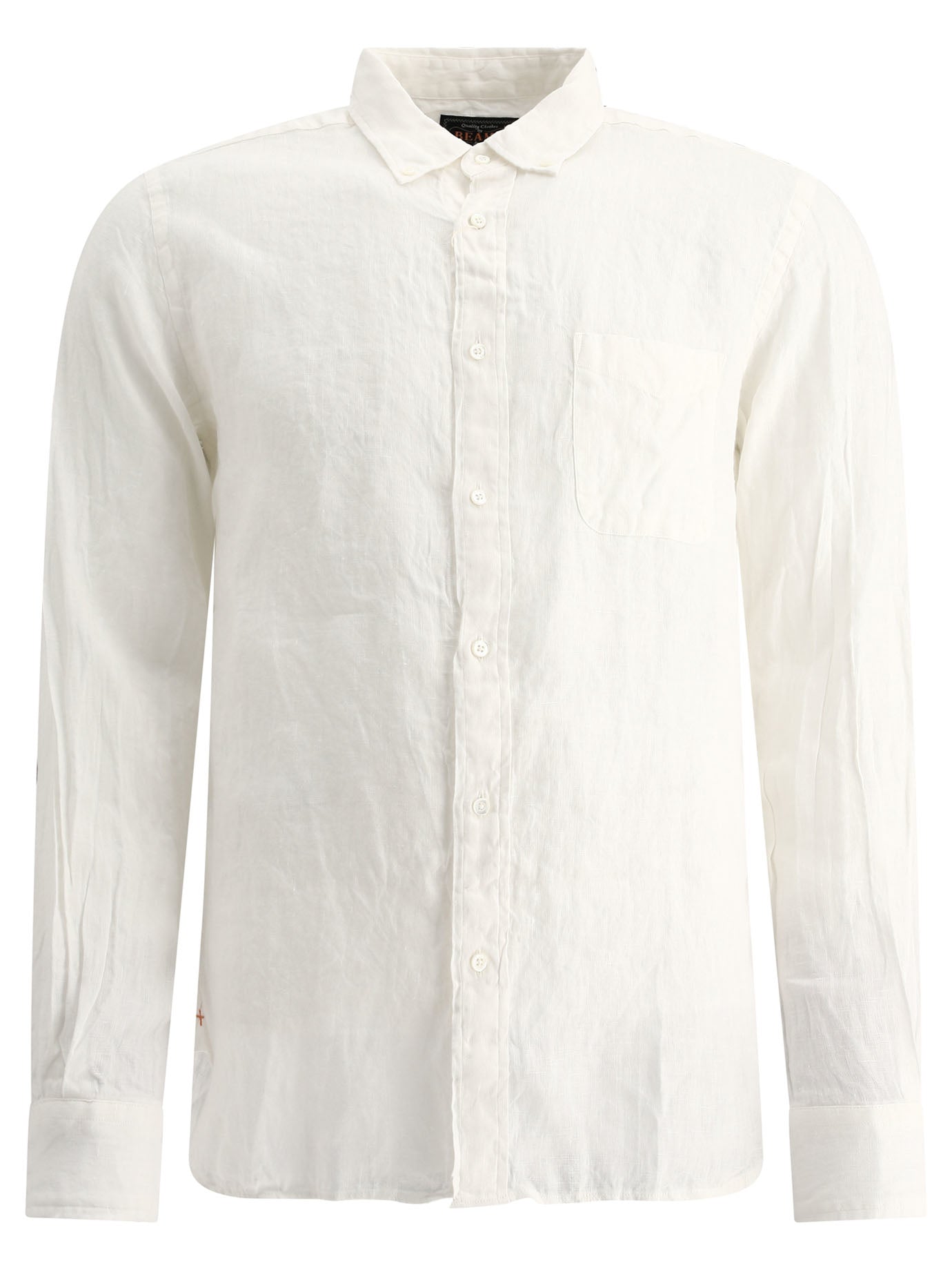 Beams Plus-Oxford Linen Shirt Shirts Bianco-Uomo