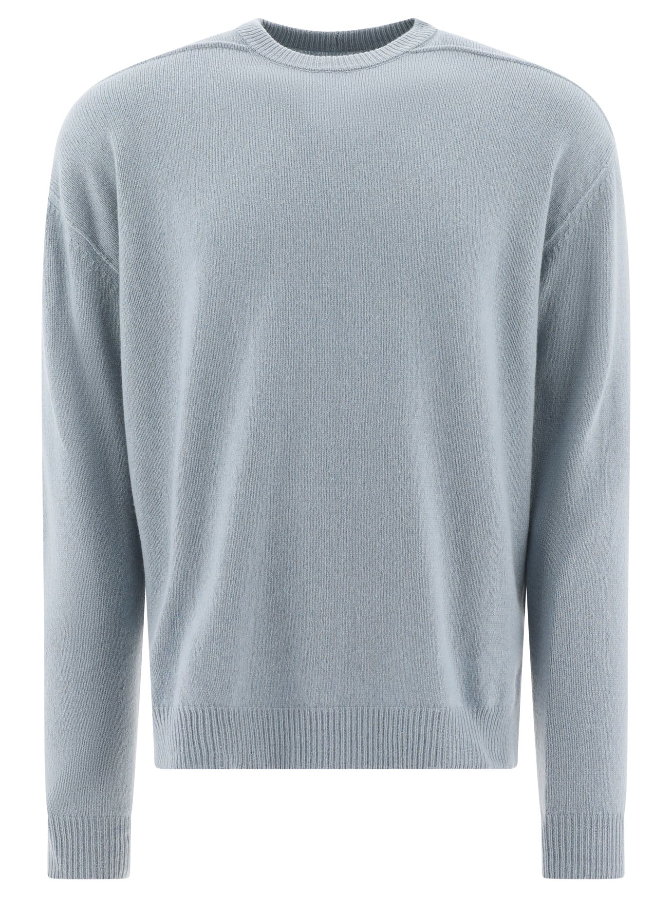 Rick Owens-Crewneck Sweater Knitwear Celeste-Uomo