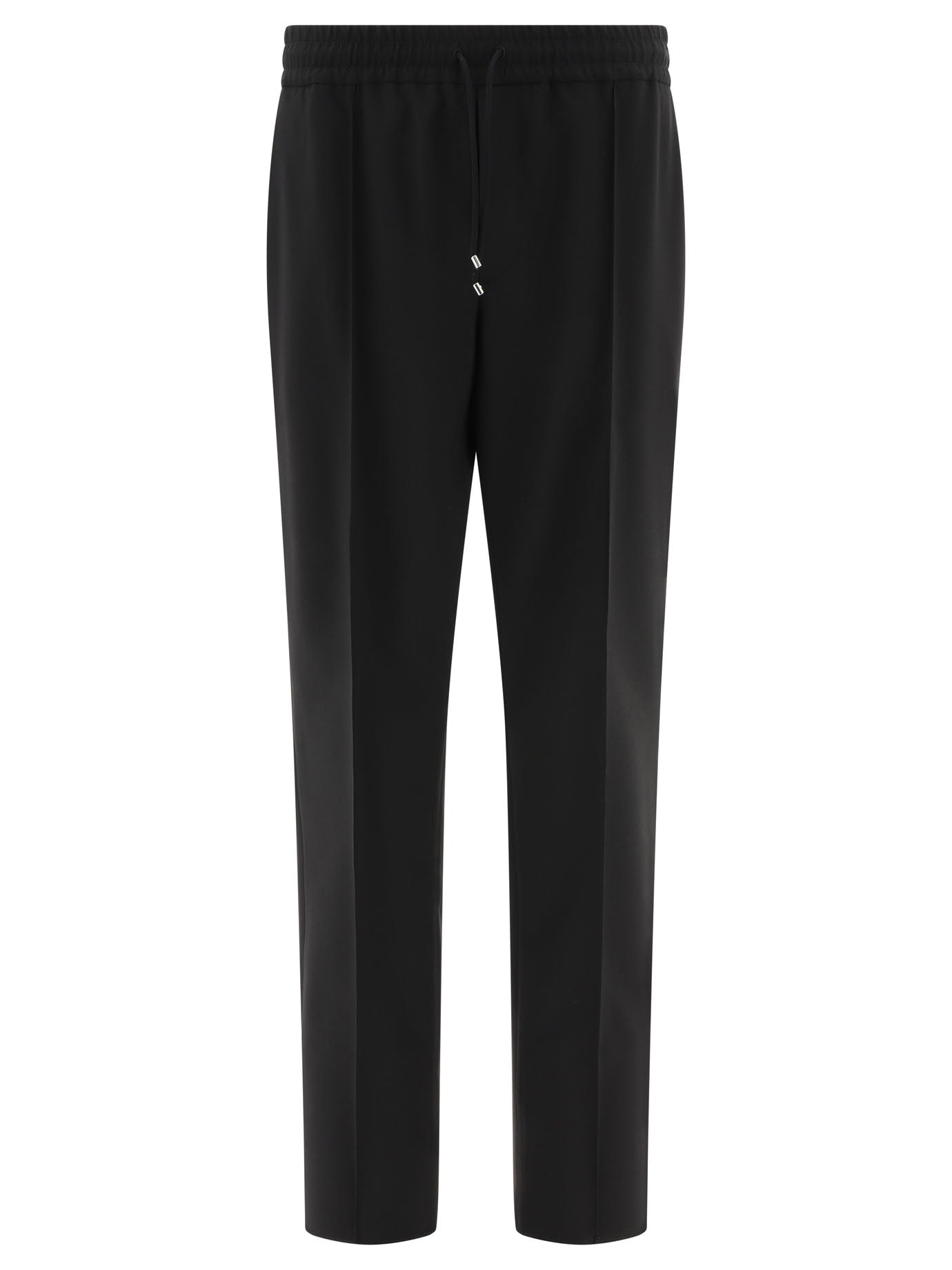 Valentino-Wool Joggers Trousers Nero-Uomo