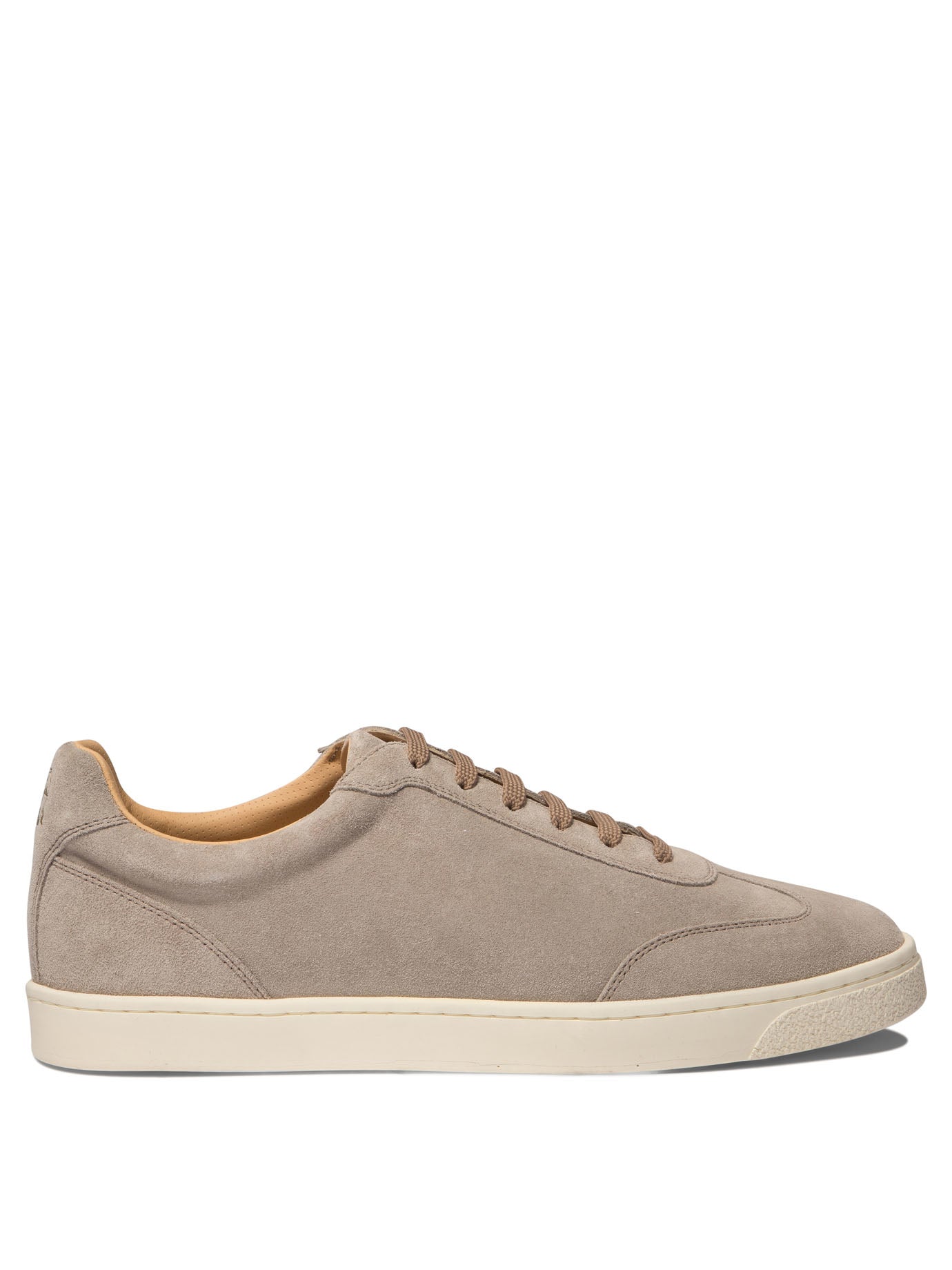 Brunello Cucinelli-Suede Sneakers Sneakers & Slip-On Beige-Uomo