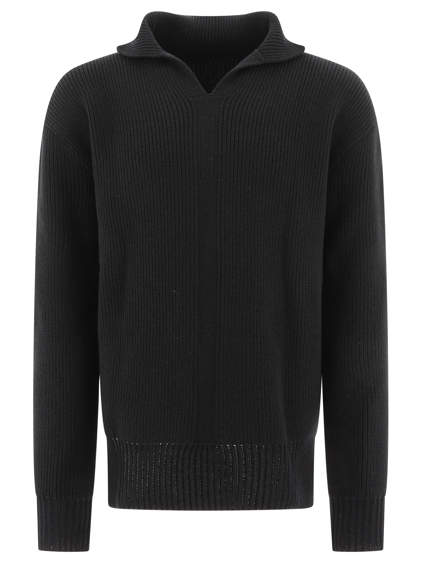 Rick Owens-Fisherman Tabard Knitwear Nero-Uomo