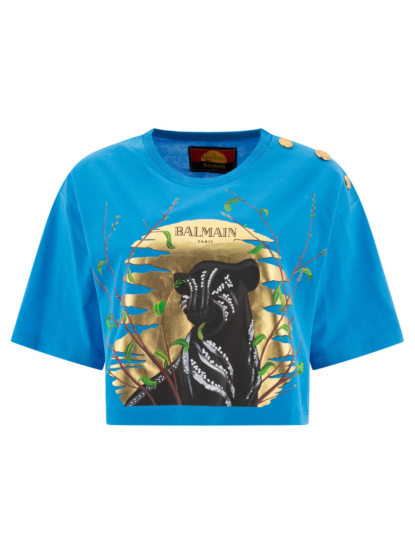 Balmain-The Lion King T-Shirts Blu-Donna