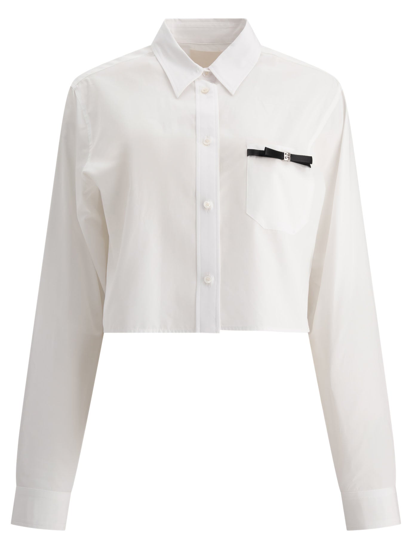 Givenchy-Cropped Shirt Shirts Bianco-Donna