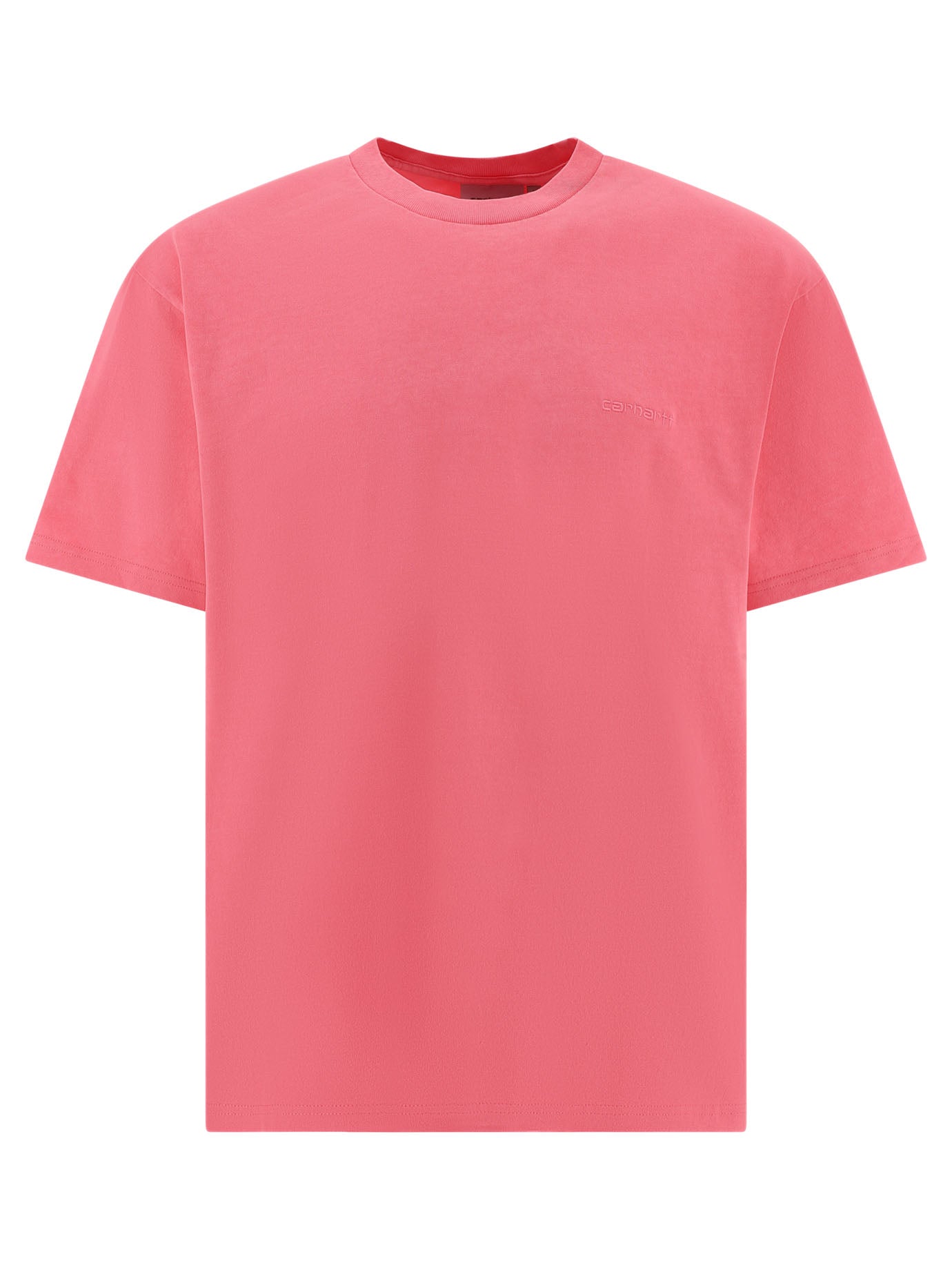 Carhartt Wip-Duster Script T-Shirts Rosa-Uomo