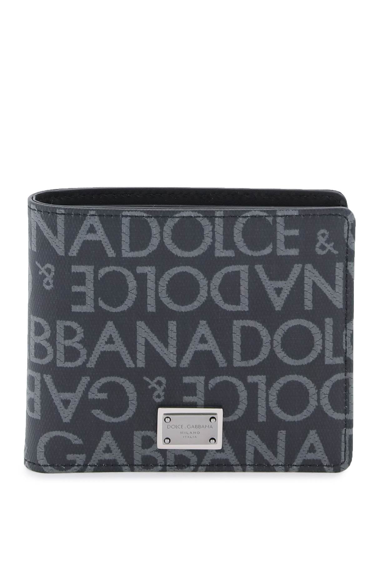 Dolce & Gabbana-Portafoglio Con Logo Jacquard-Uomo