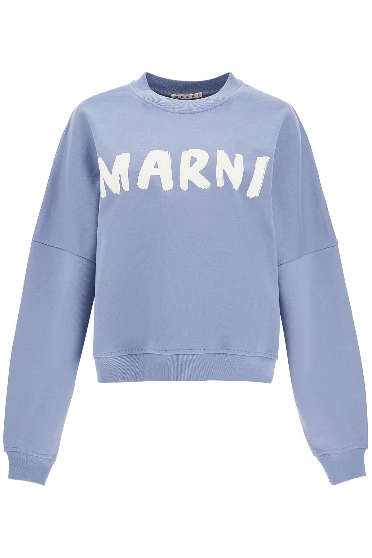 Marni-Felpa Girocollo Con Stampa Logo-Donna