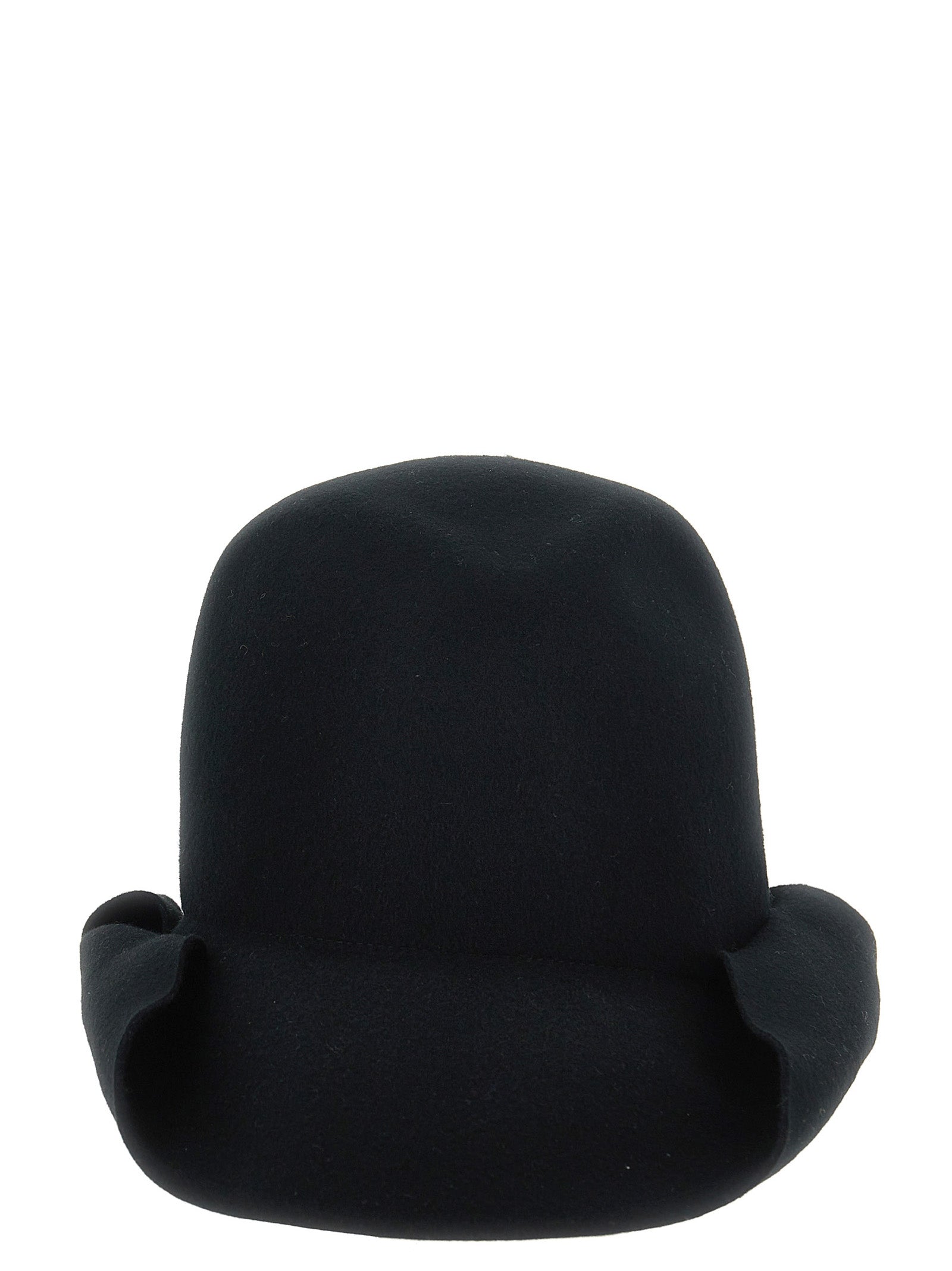 Yohji Yamamoto-Roll Brim Cappelli Nero-Uomo