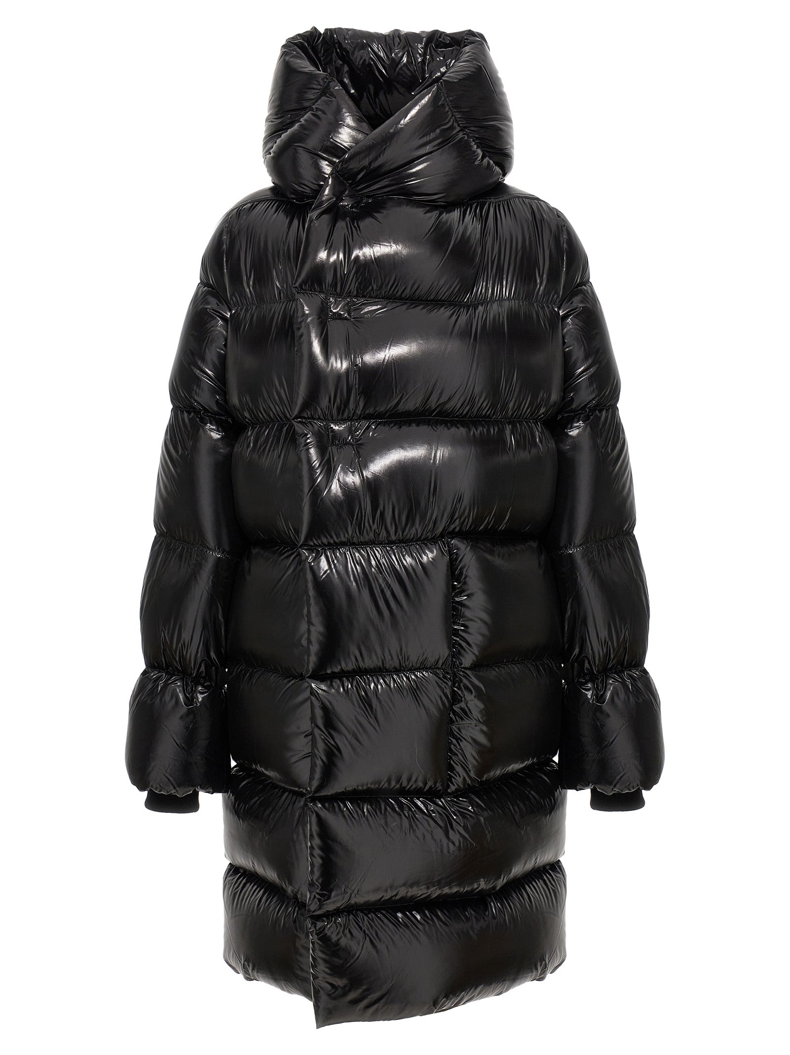 Rick Owens-Ls Hooded Liner Giacche Nero-Donna