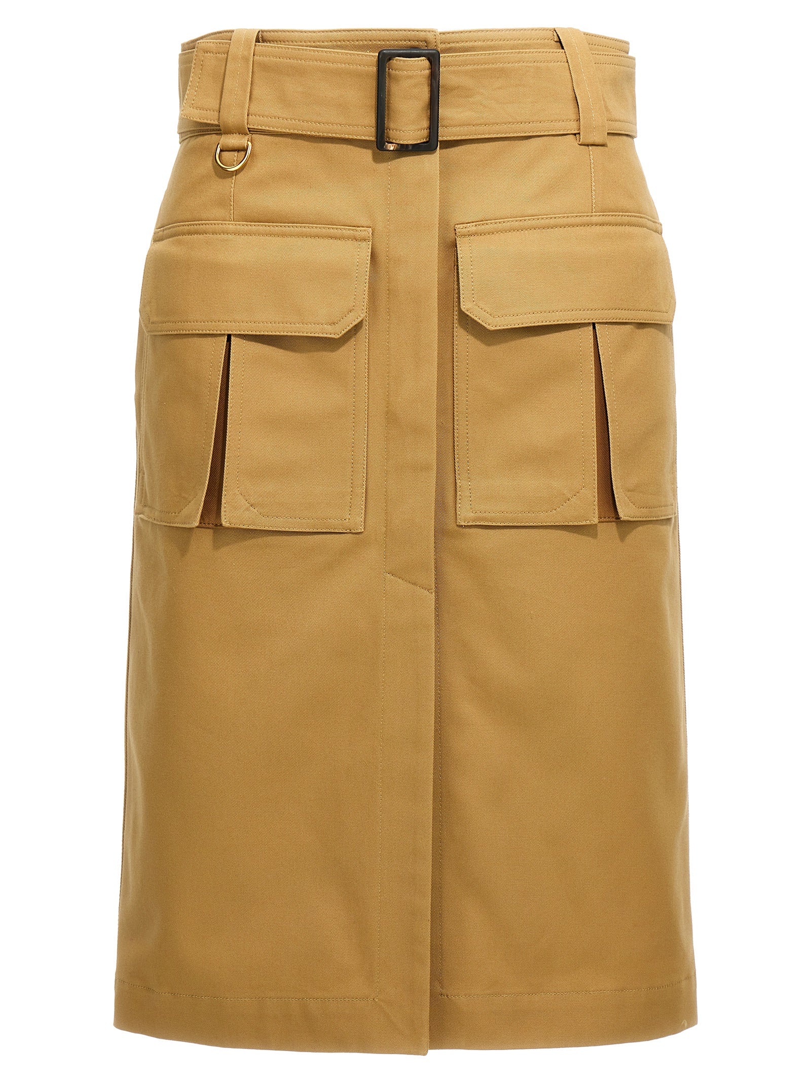 Chloé-Gabardine Skirt Gonne Beige-Donna