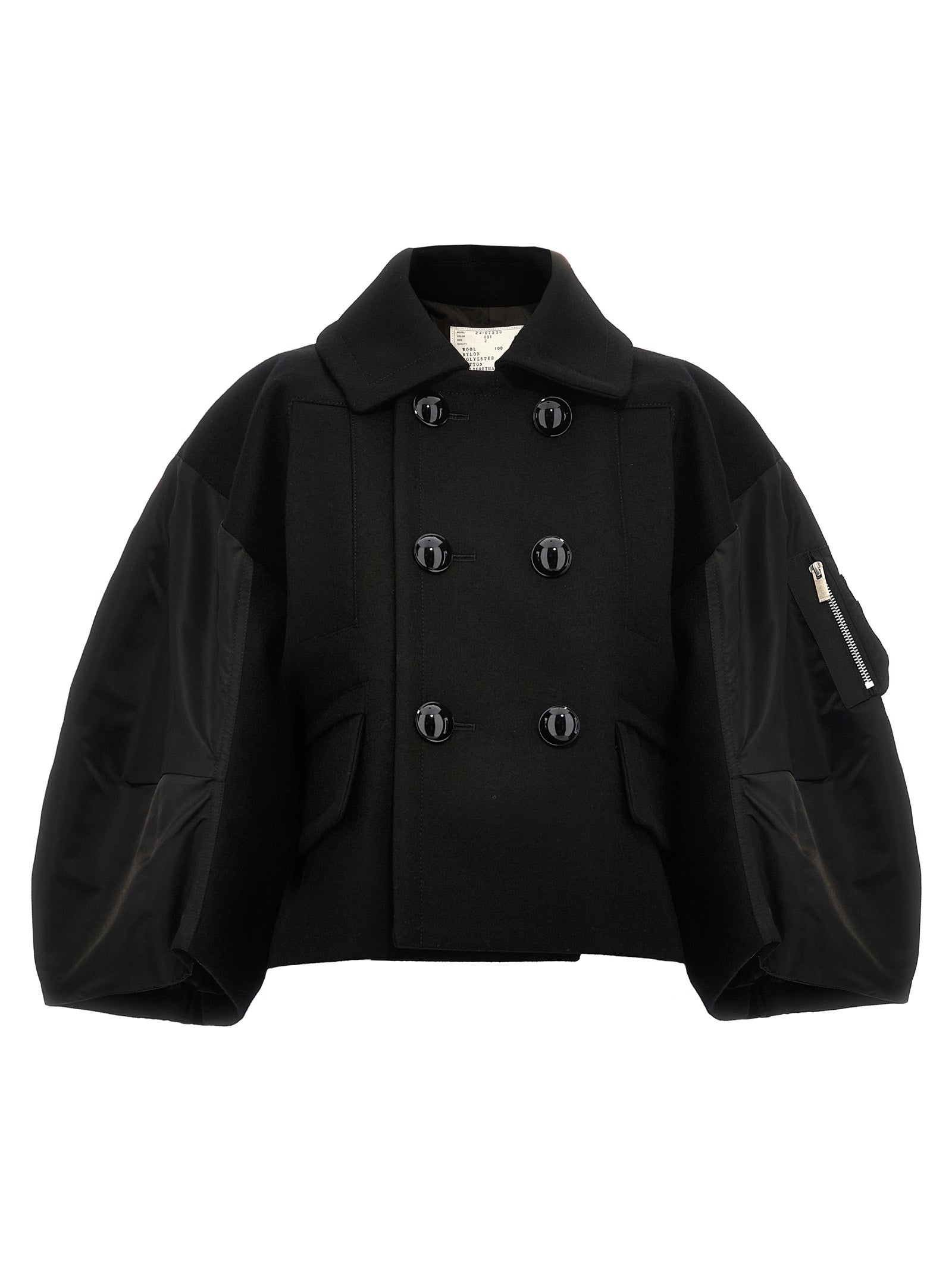 Sacai-Melton Giacche Nero-Donna