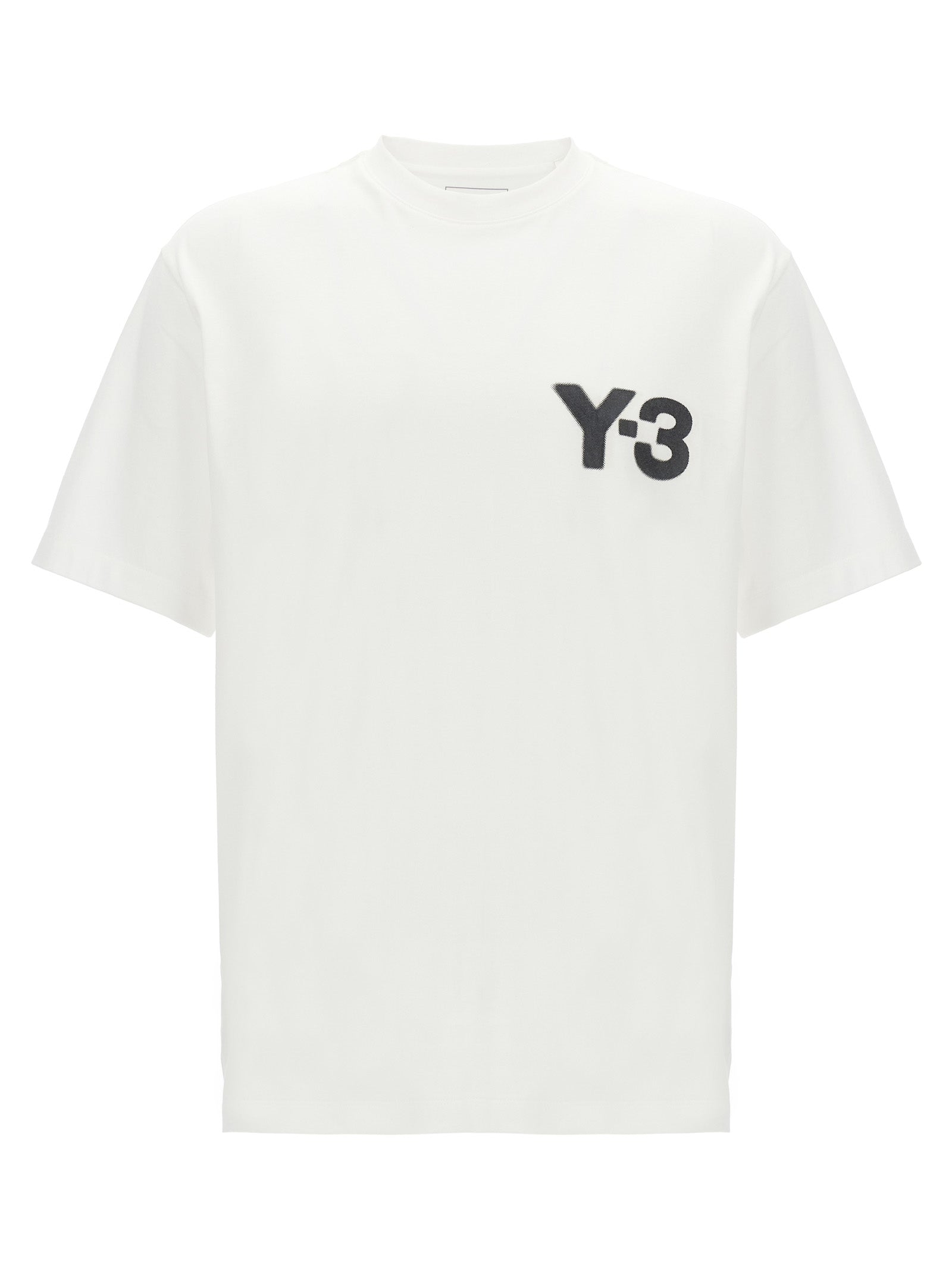 Y-3-Logo Print T Shirt Bianco-Donna