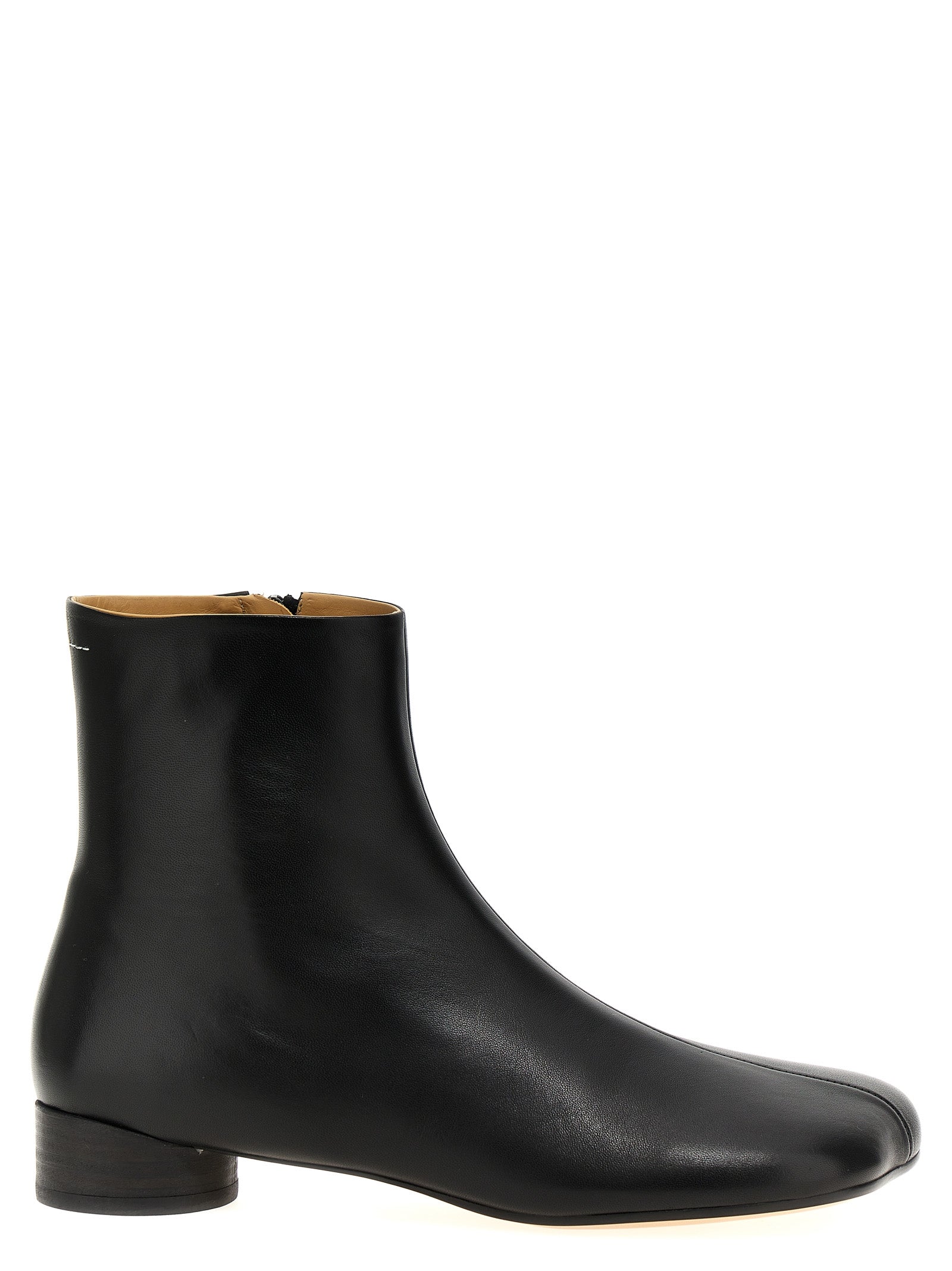 Mm6 Maison Margiela-Ankle Boots With Shaped Toe Stivali E Stivaletti Nero-Donna