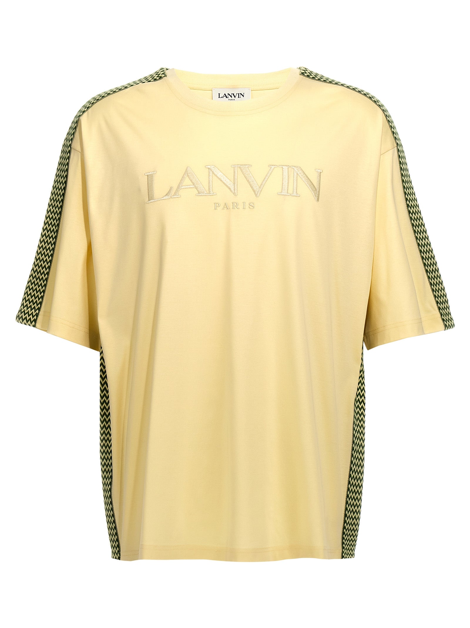 Lanvin-Brodé Lanvin Side Curb T Shirt Giallo-Uomo