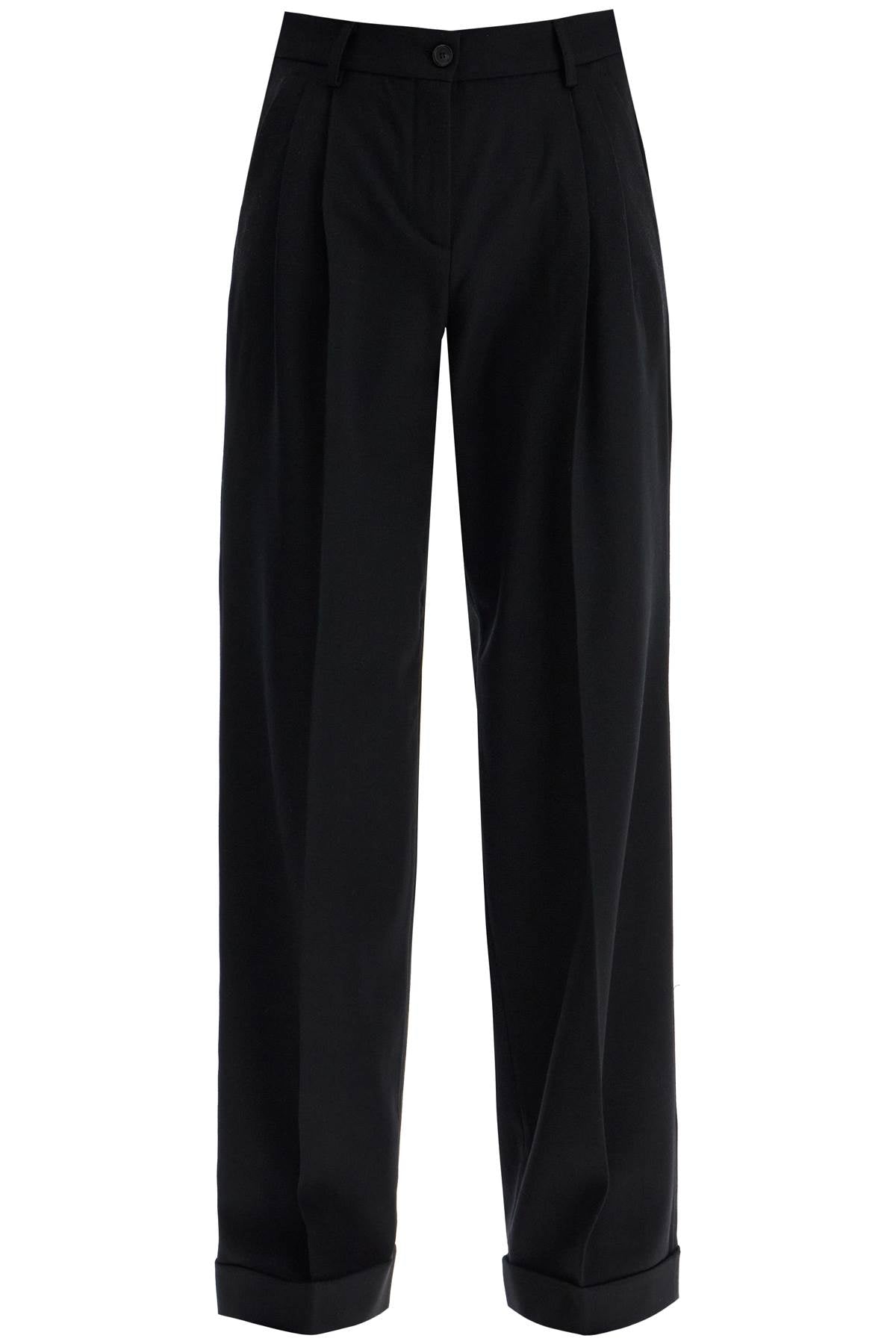 Pinko-Pantaloni A Palazzo In Twill-Donna