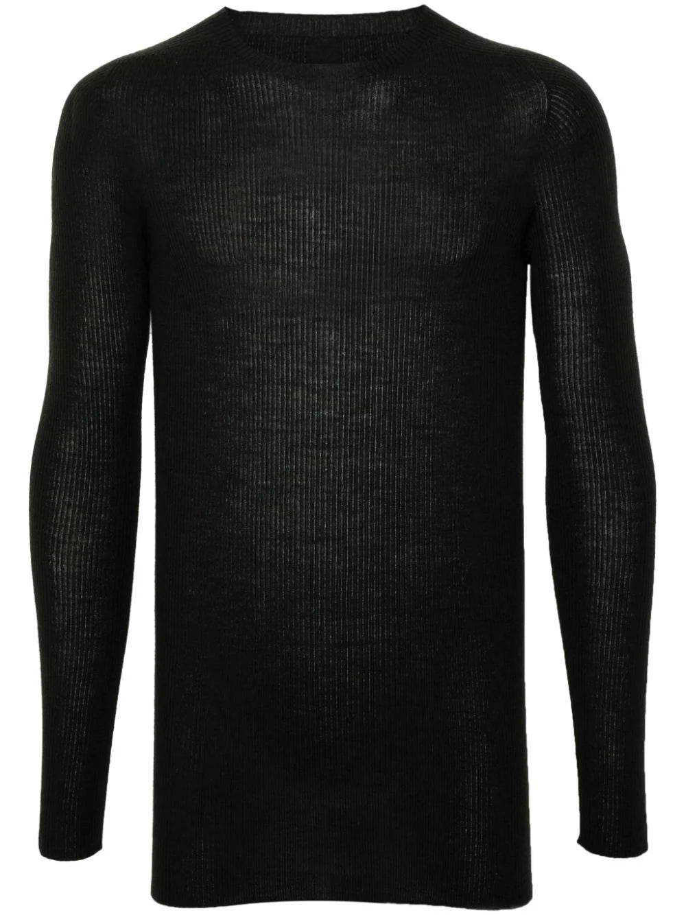 Rick Owens-Ribbed round neck-Uomo