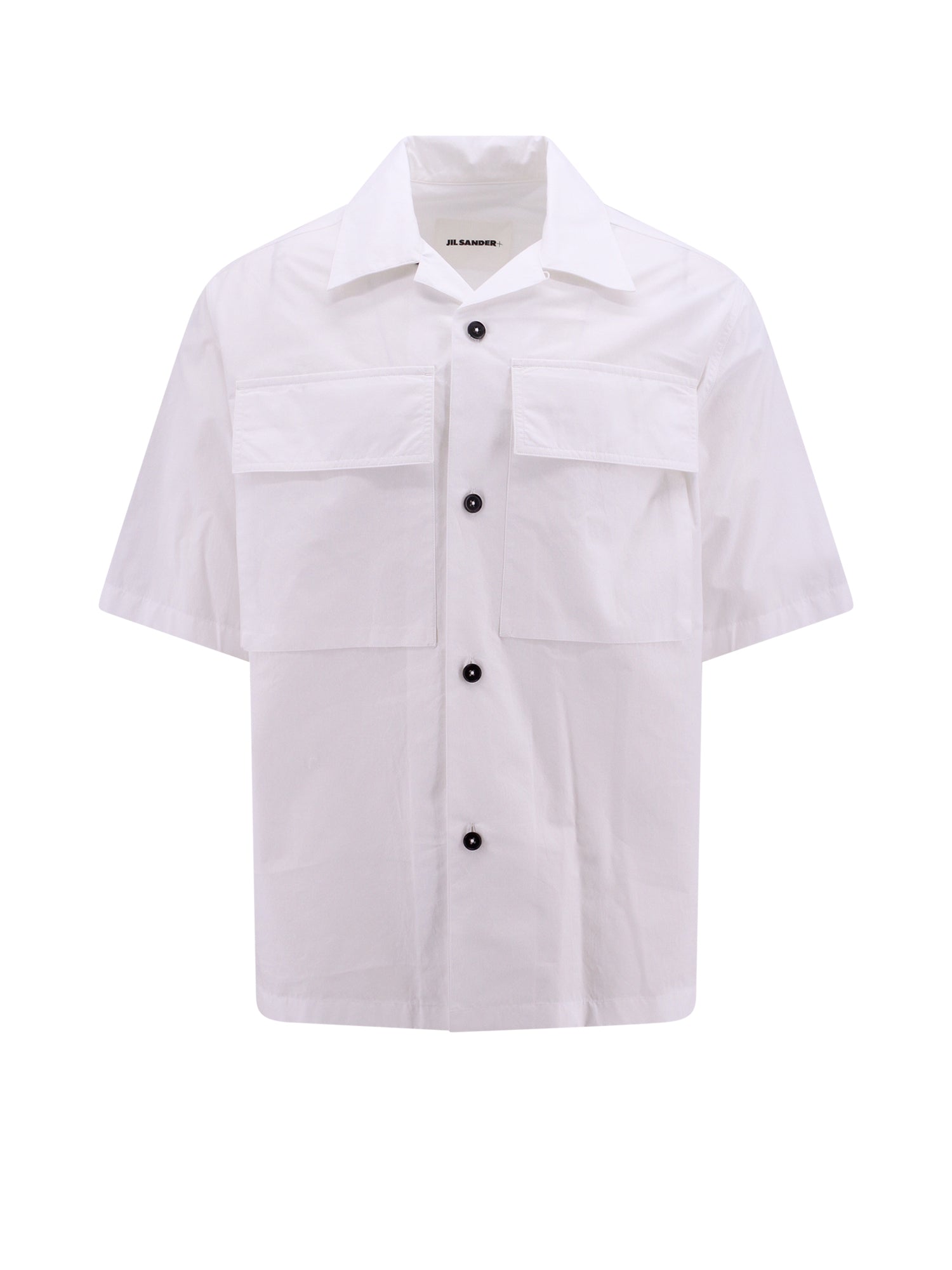 Jil Sander-Camicia in cotone con bottoni in contrasto-Uomo