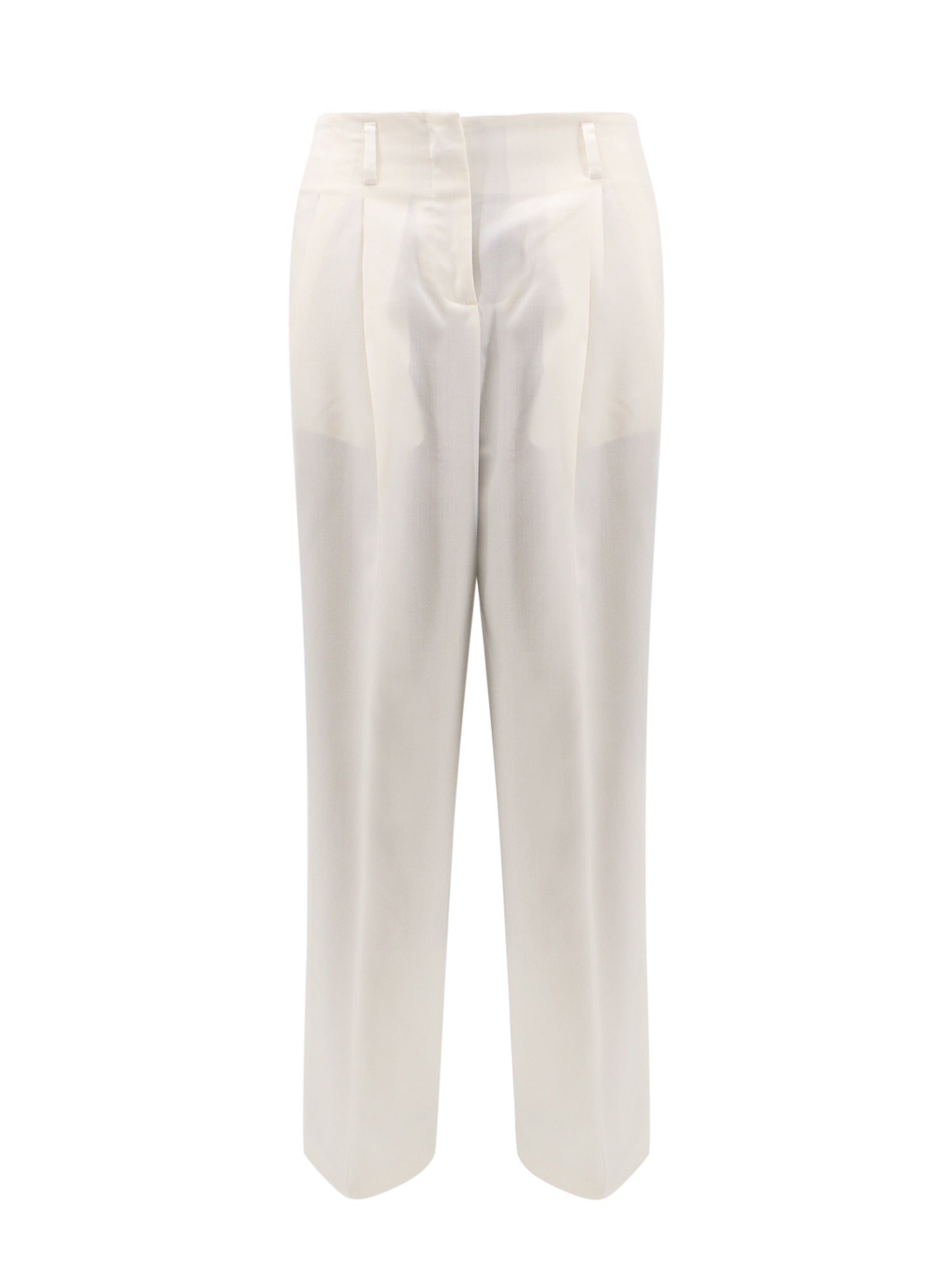 Golden Goose-Pantalone in misto lana vergine con pinces frontali-Donna