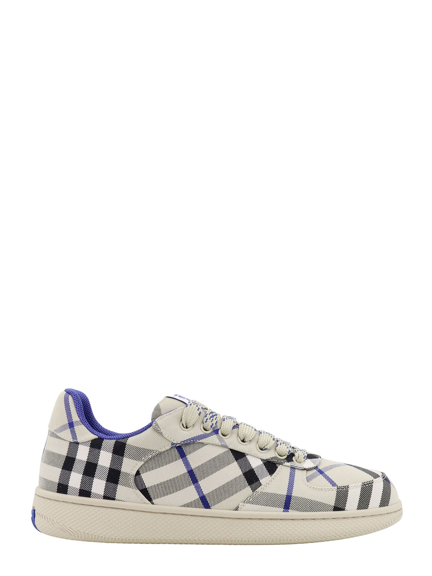 Burberry-Sneakers in canvas con motivo Burberry Check-Uomo