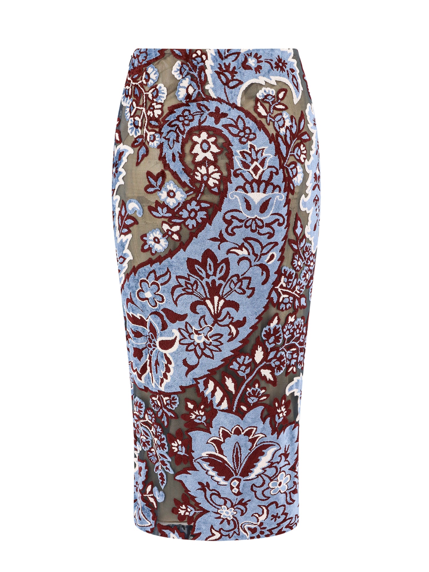 Etro-Gonna midi in viscosa stretch con motivo iconico-Donna