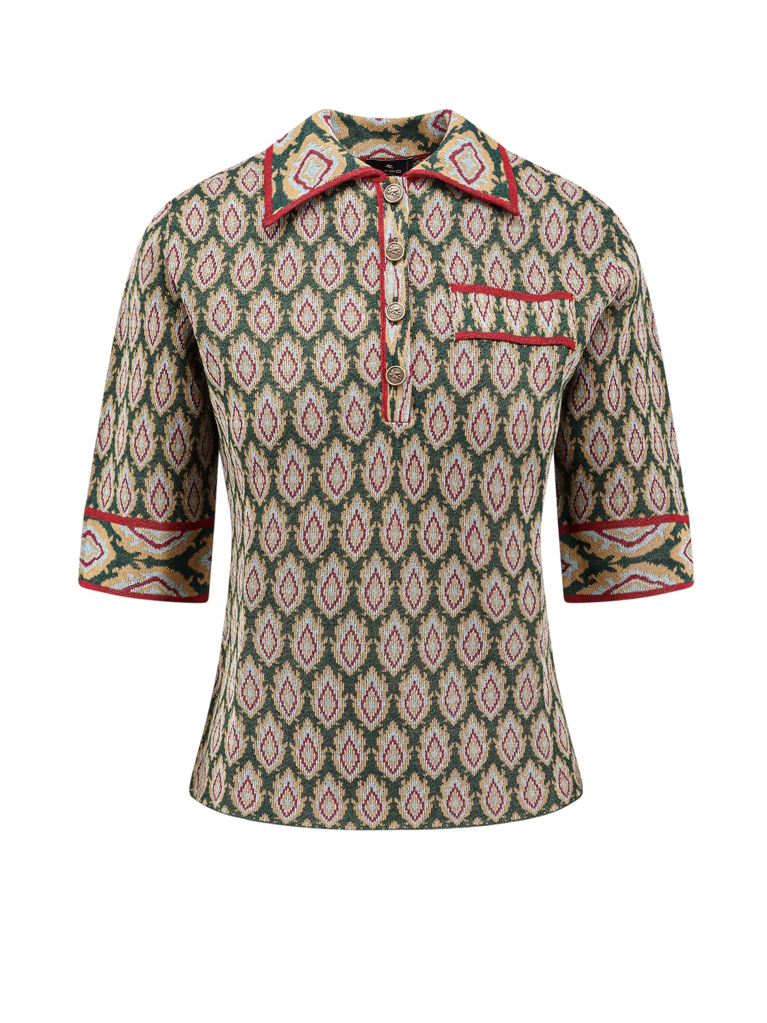 Etro-Maglia polo in misto viscosa-Donna