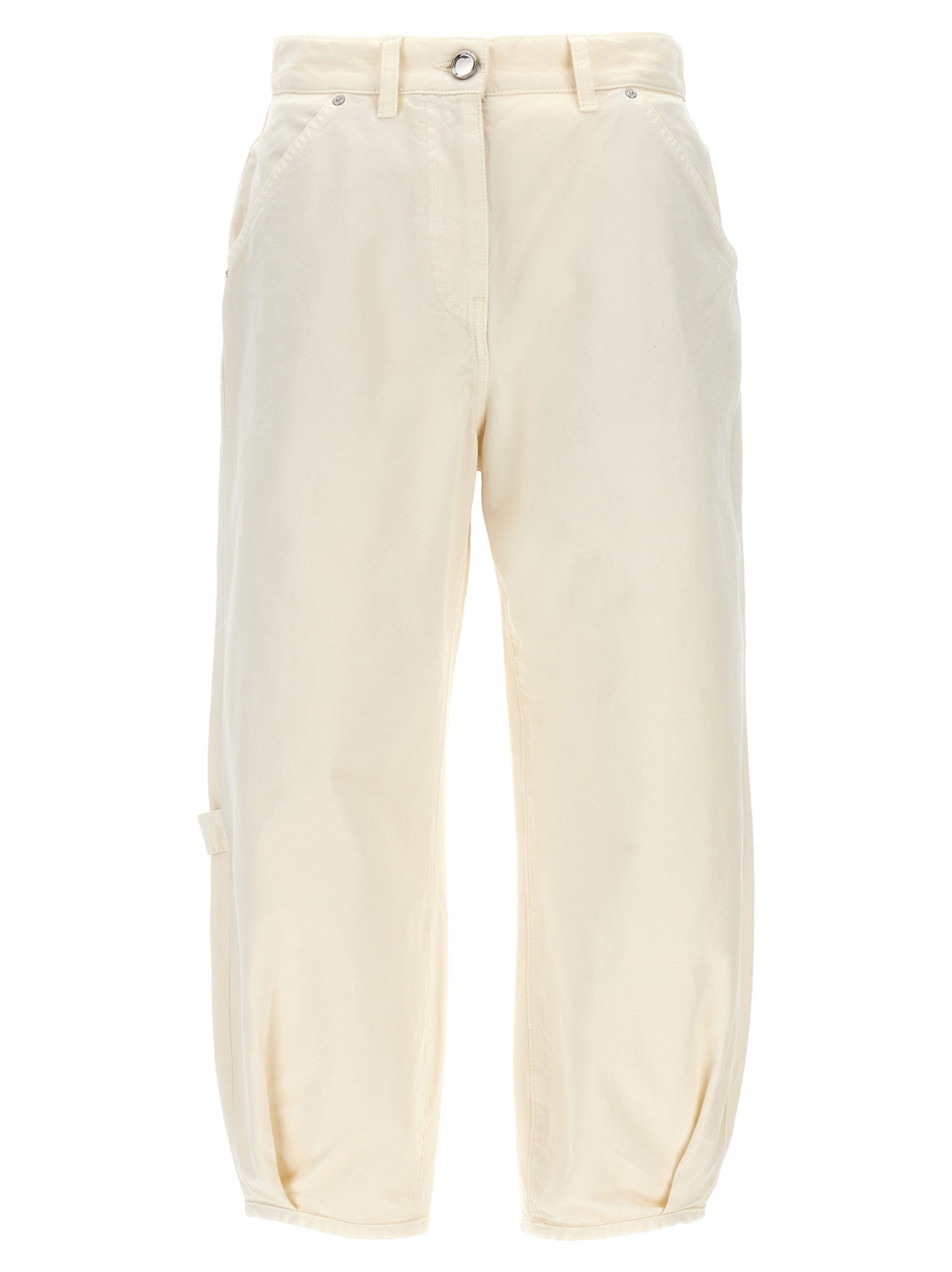 Pinko-Piatto Pantaloni Bianco-Donna