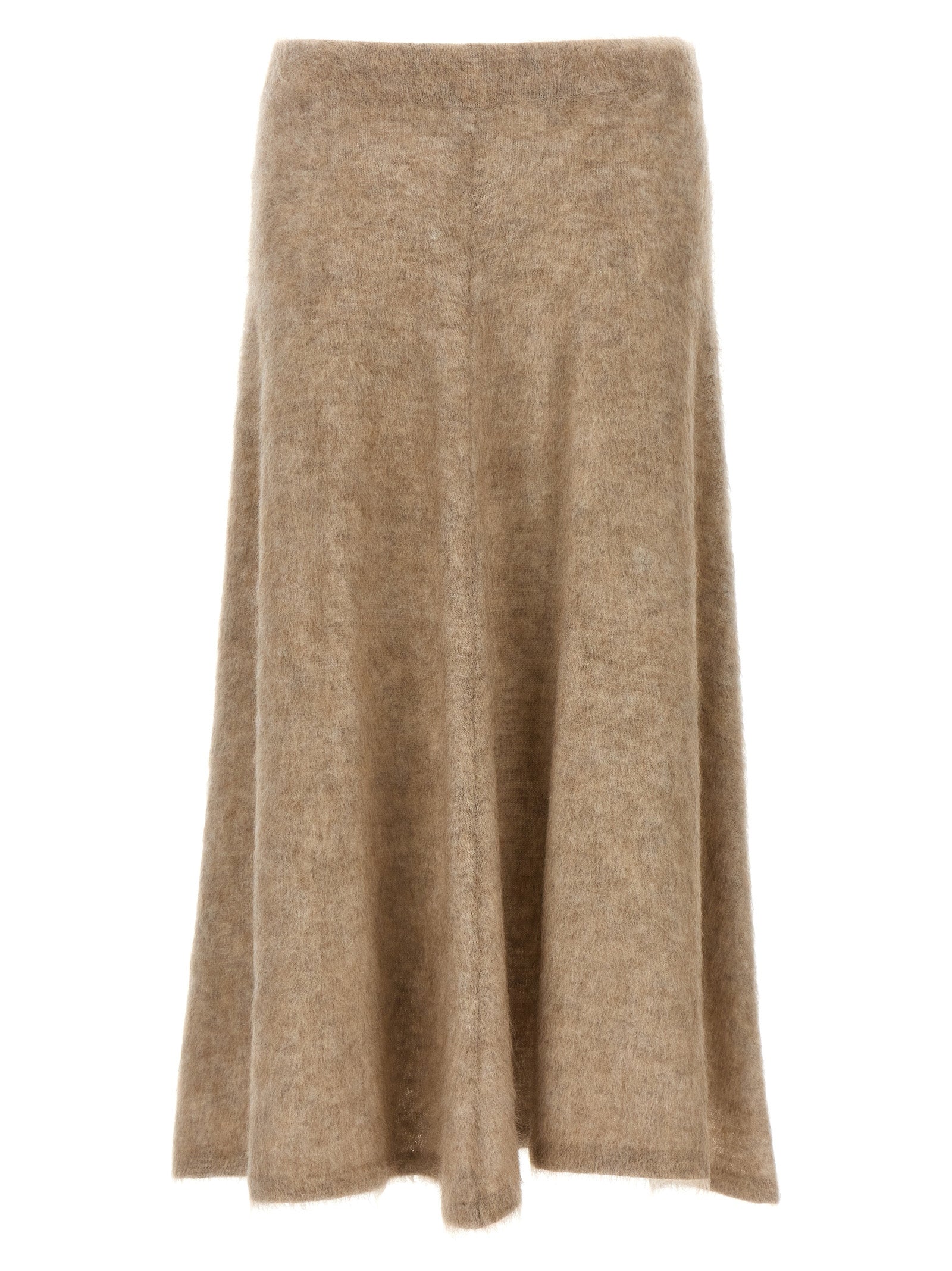 Brunello Cucinelli-Mohair Skirt Gonne Beige-Donna