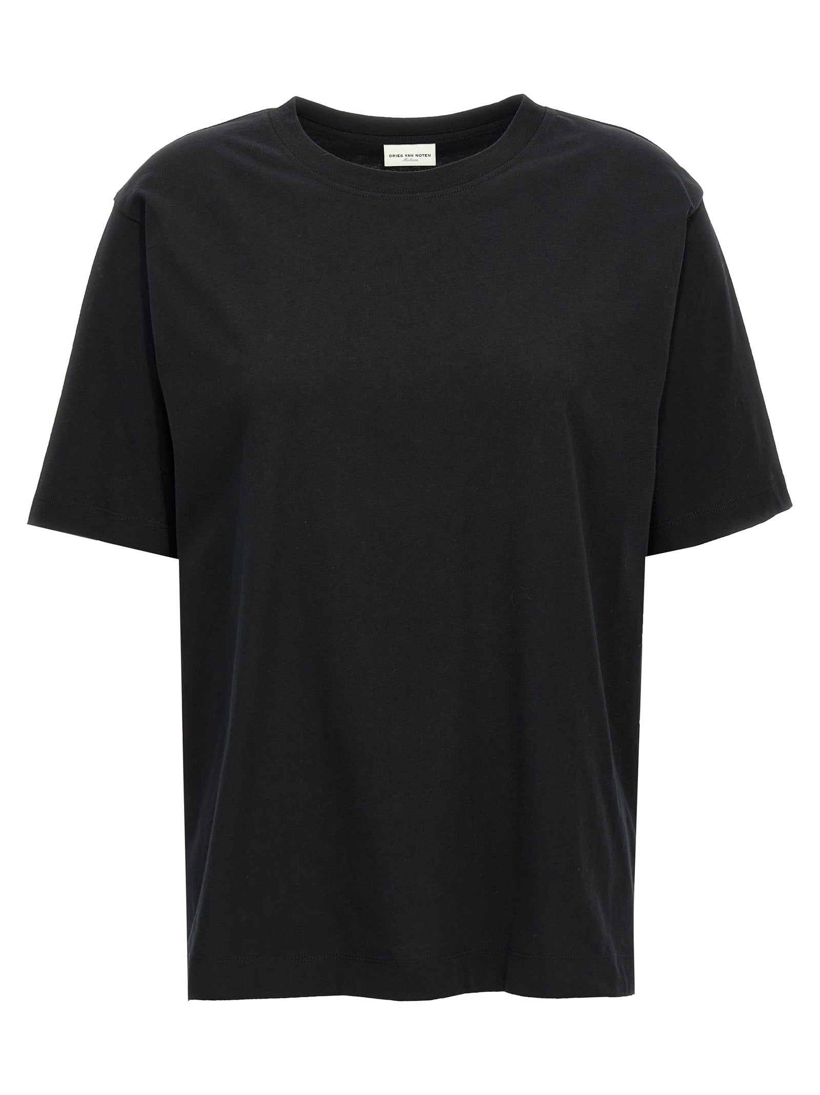 Dries Van Noten-Heydu T Shirt Nero-Donna