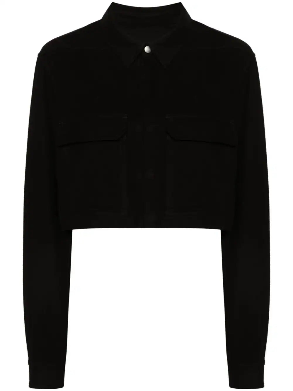 Rick Owens-Camicia crop con abbottonatura automatica-Donna