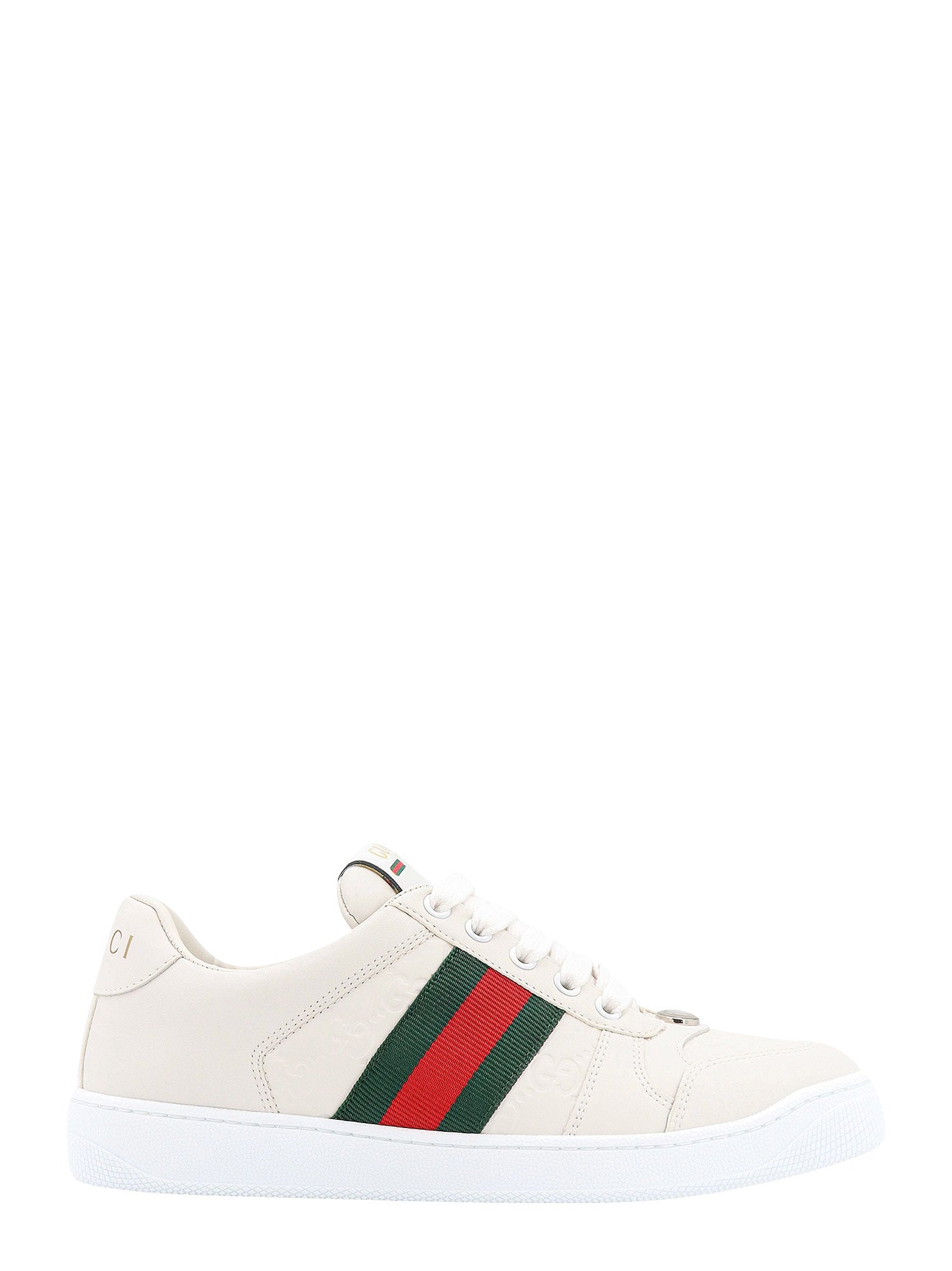 Gucci-Sneakers in pelle con Banda Web laterale-Donna