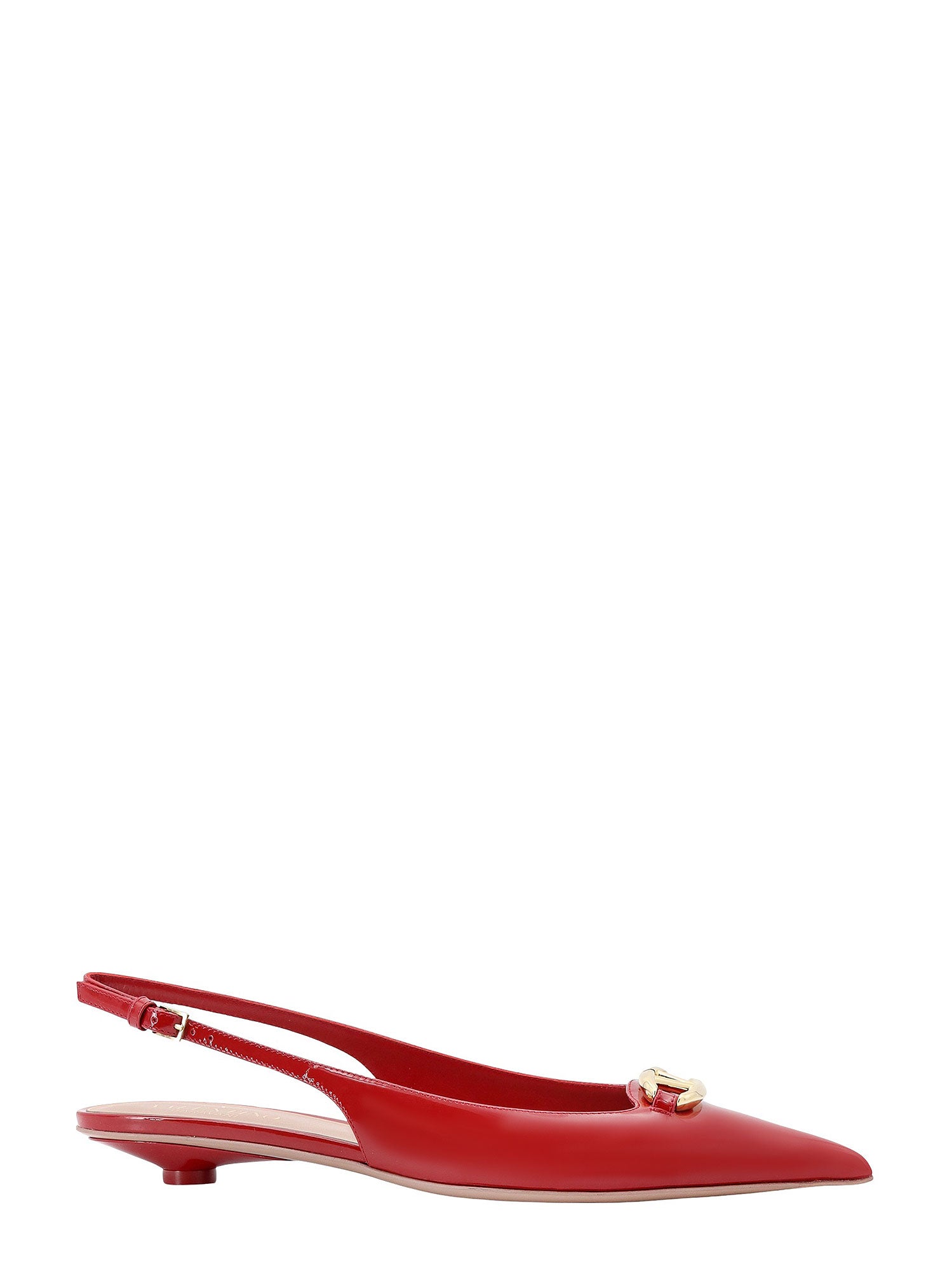 Valentino Garavani-Slingback in pelle verniciata con dettaglio VLogo Signature-Donna