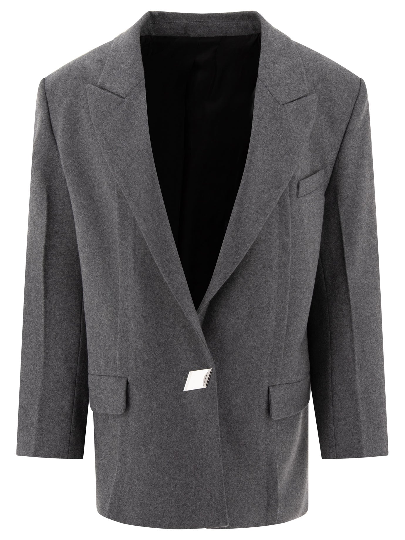 The Attico-Oversize Blazer Giacche Grey-Donna