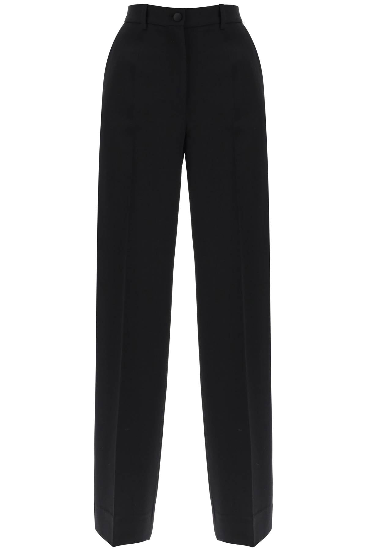 Dolce & Gabbana-Pantaloni Sartoriali A Gamba Ampia-Donna