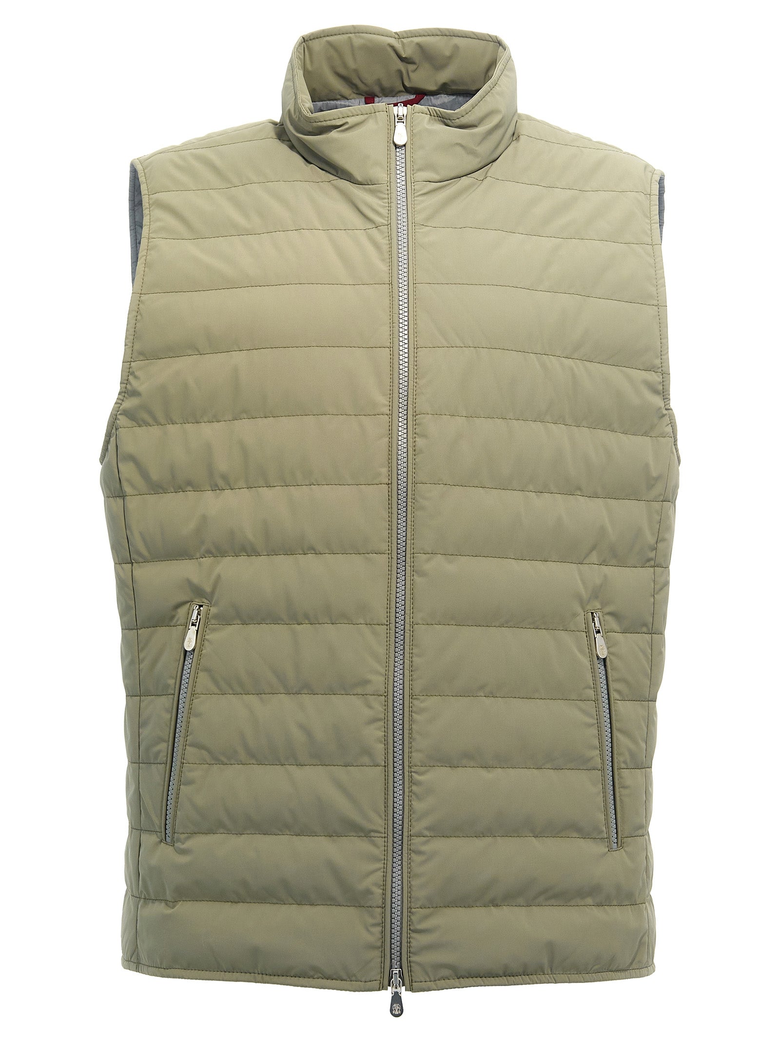 Brunello Cucinelli-Padded Vest Gilet Verde-Uomo