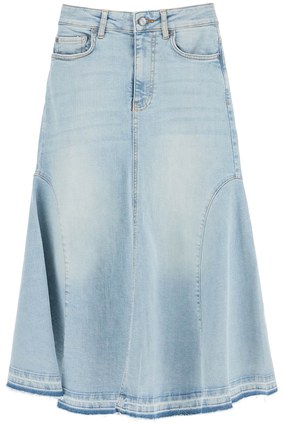 Ganni-Gonna Svasata In Denim-Donna