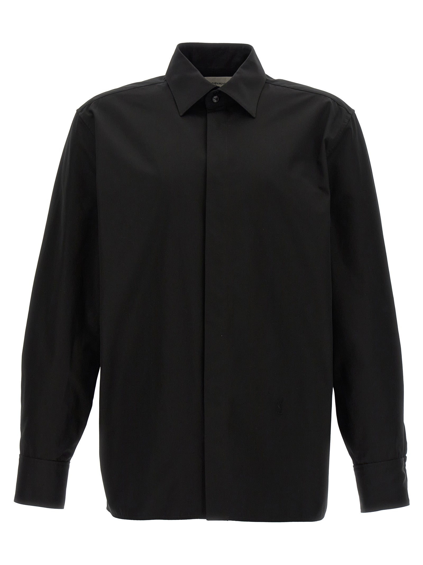 Saint Laurent-Cassandre Camicie Nero-Uomo