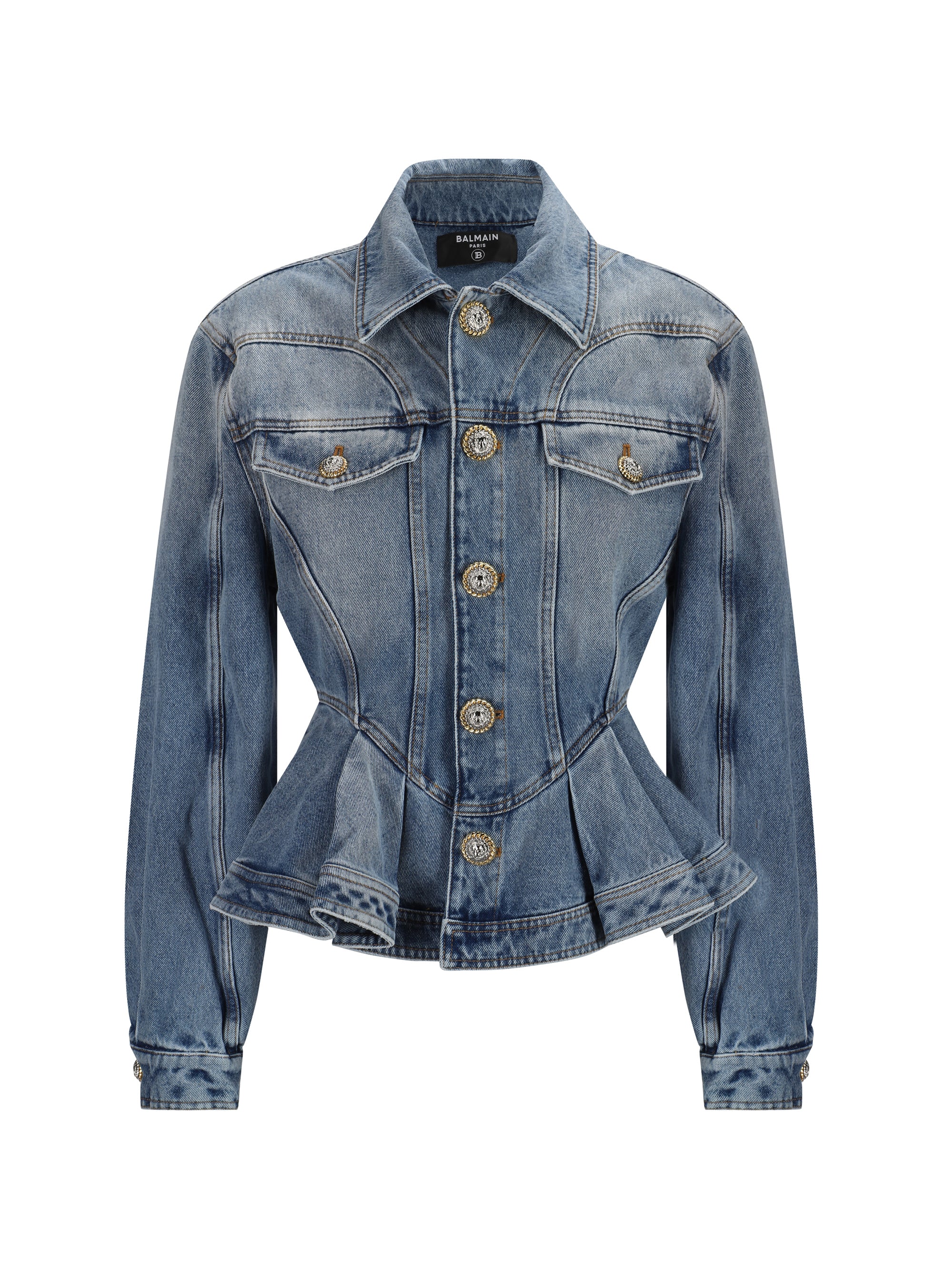 Balmain-Giacca Denim-Donna