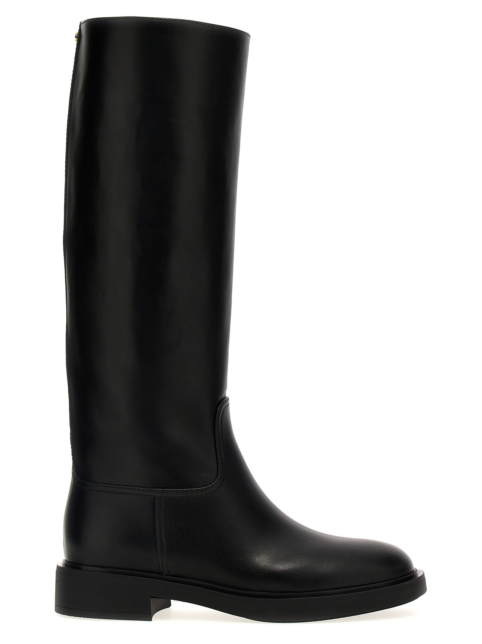 Gianvito Rossi-Leather Boots Stivali E Stivaletti Nero-Donna