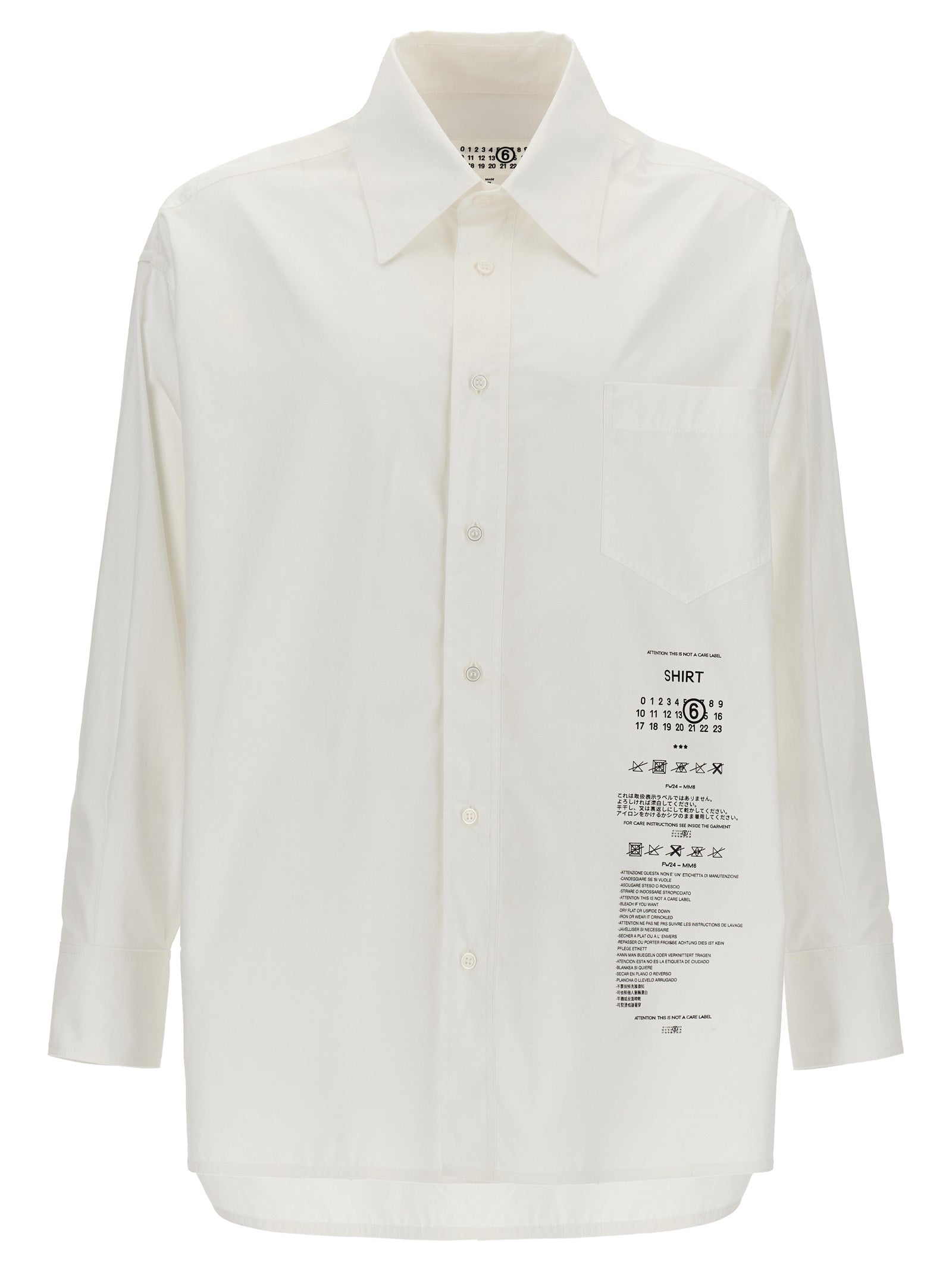 Mm6 Maison Margiela-Printed Shirt Camicie Bianco-Uomo