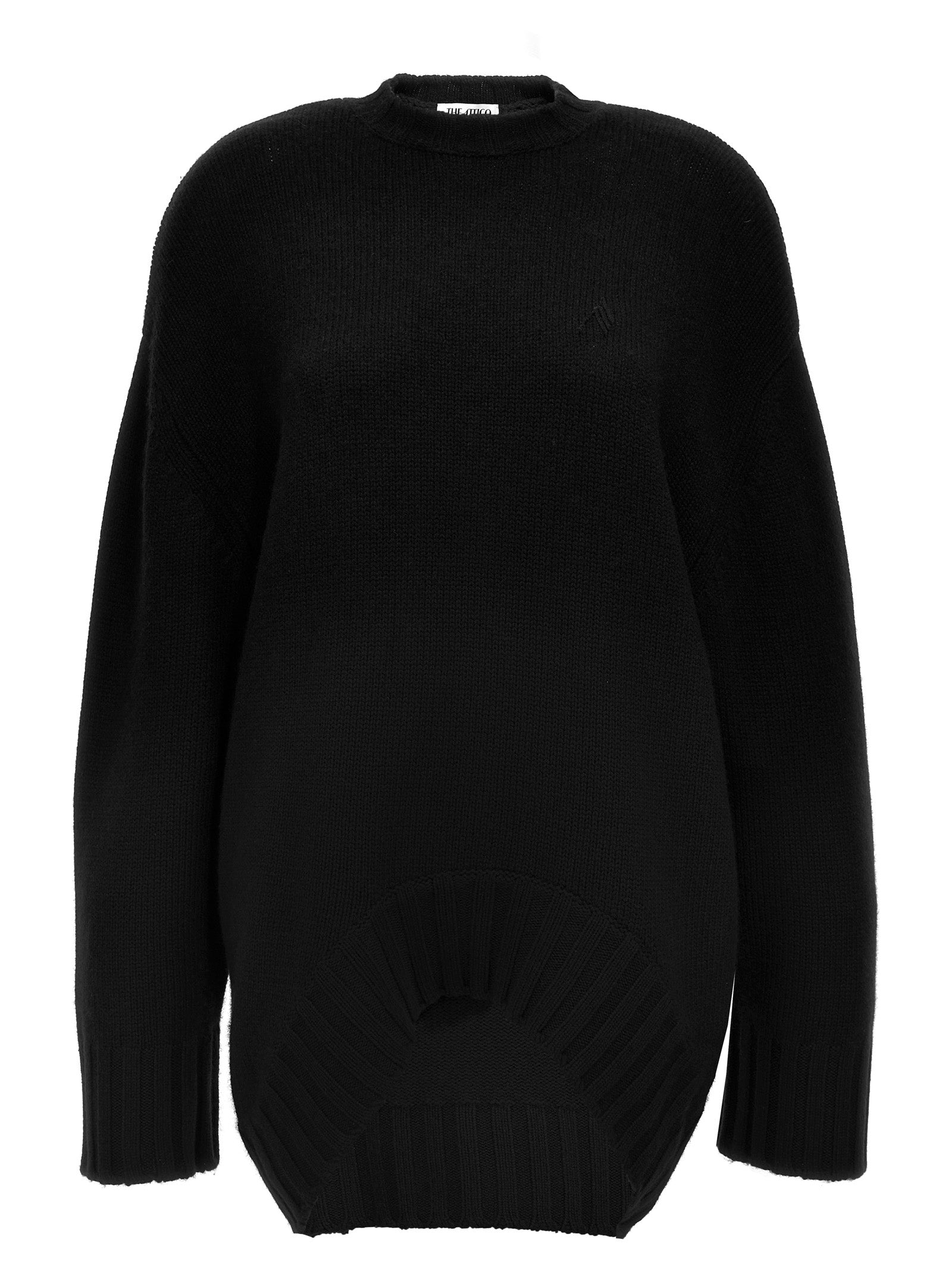 The Attico-Oversized Knit Dress Abiti Nero-Donna