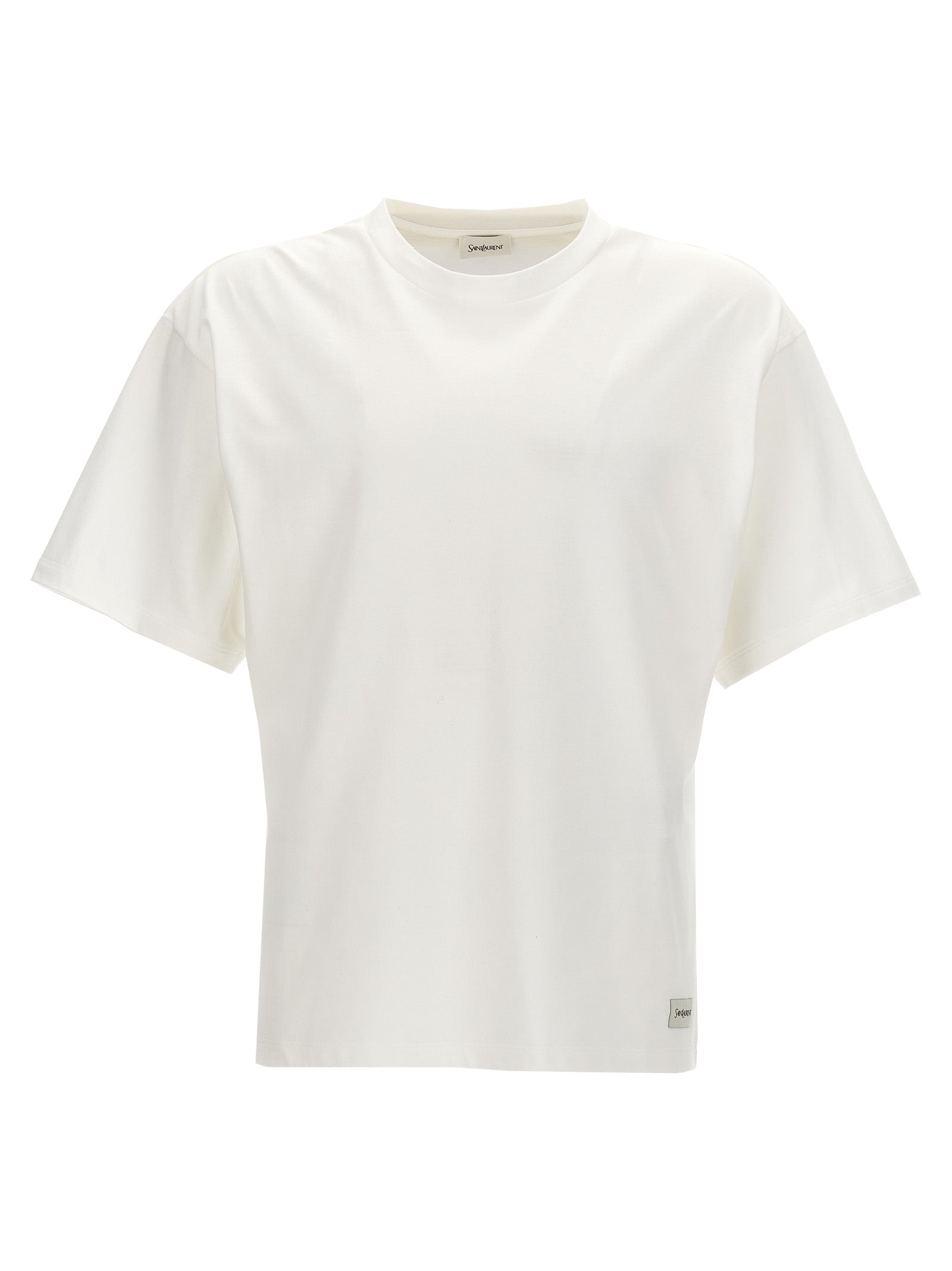 Saint Laurent-Saint Laurent T Shirt Bianco-Uomo