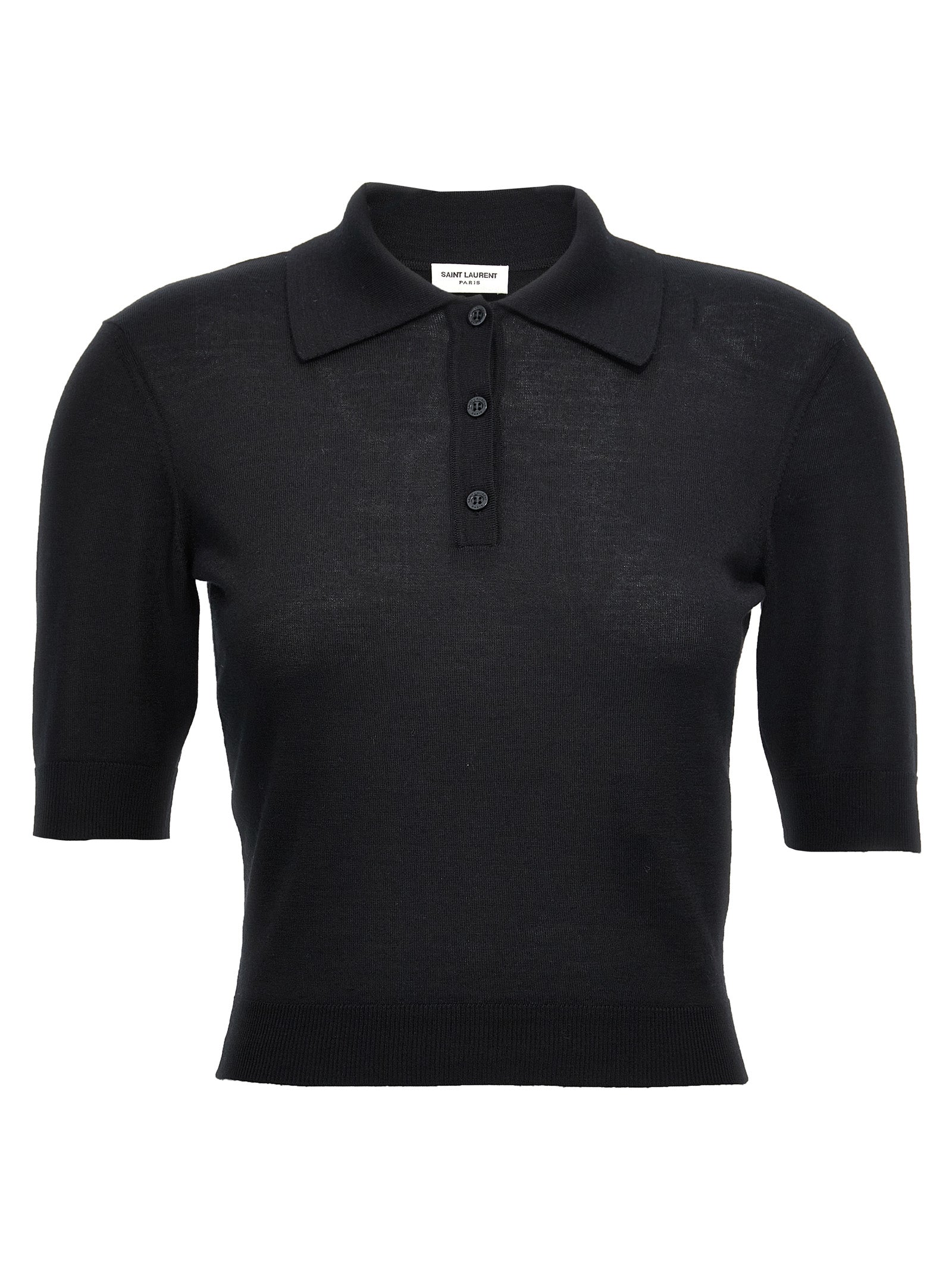 Saint Laurent-Cassandre Polo Nero-Donna