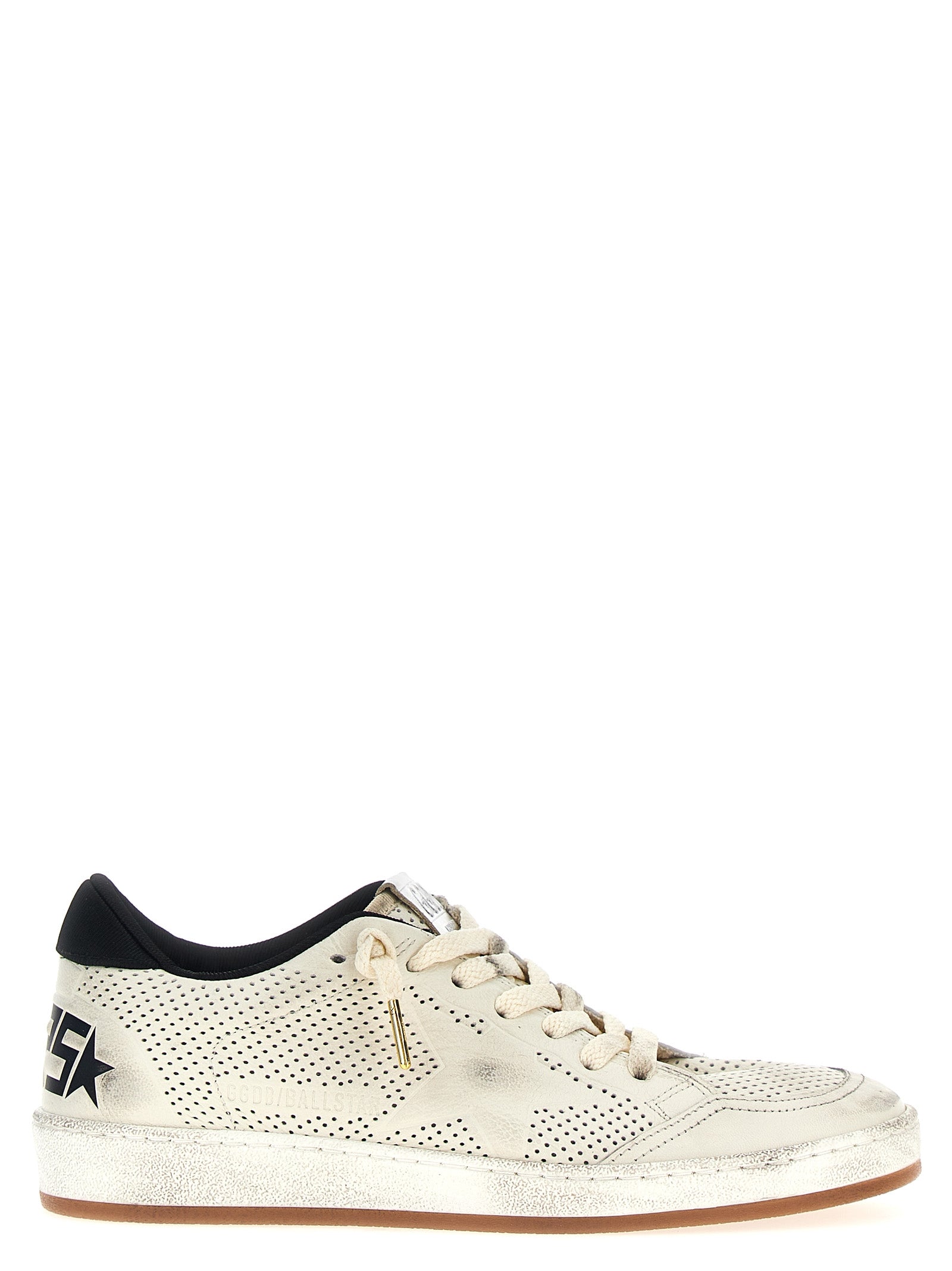 Golden Goose-Ball Star Sneakers Bianco/Nero-Uomo