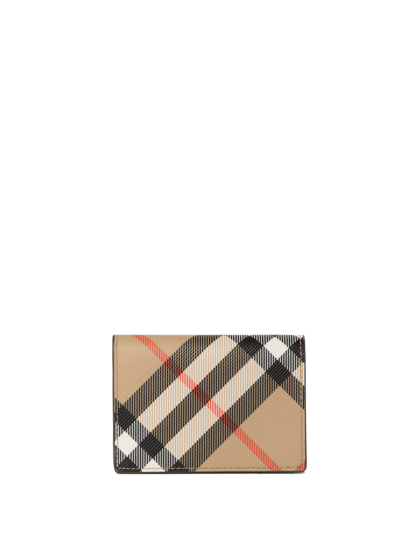 Burberry-Check Wallets & Card Holders Beige-Donna