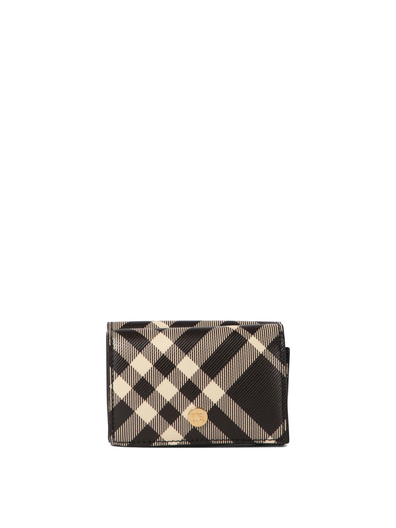 Burberry-Check Wallets & Card Holders Nero-Donna