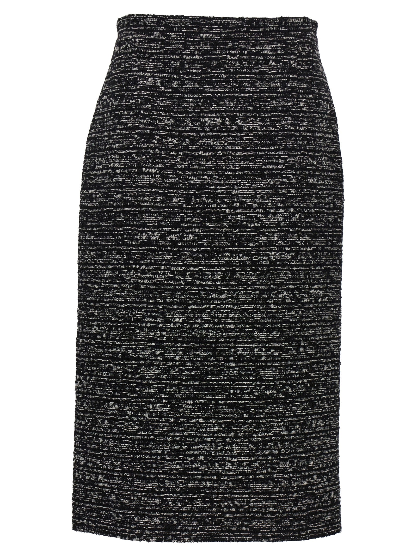 Alberta Ferretti-Tweed Skirt Gonne Bianco/Nero-Donna