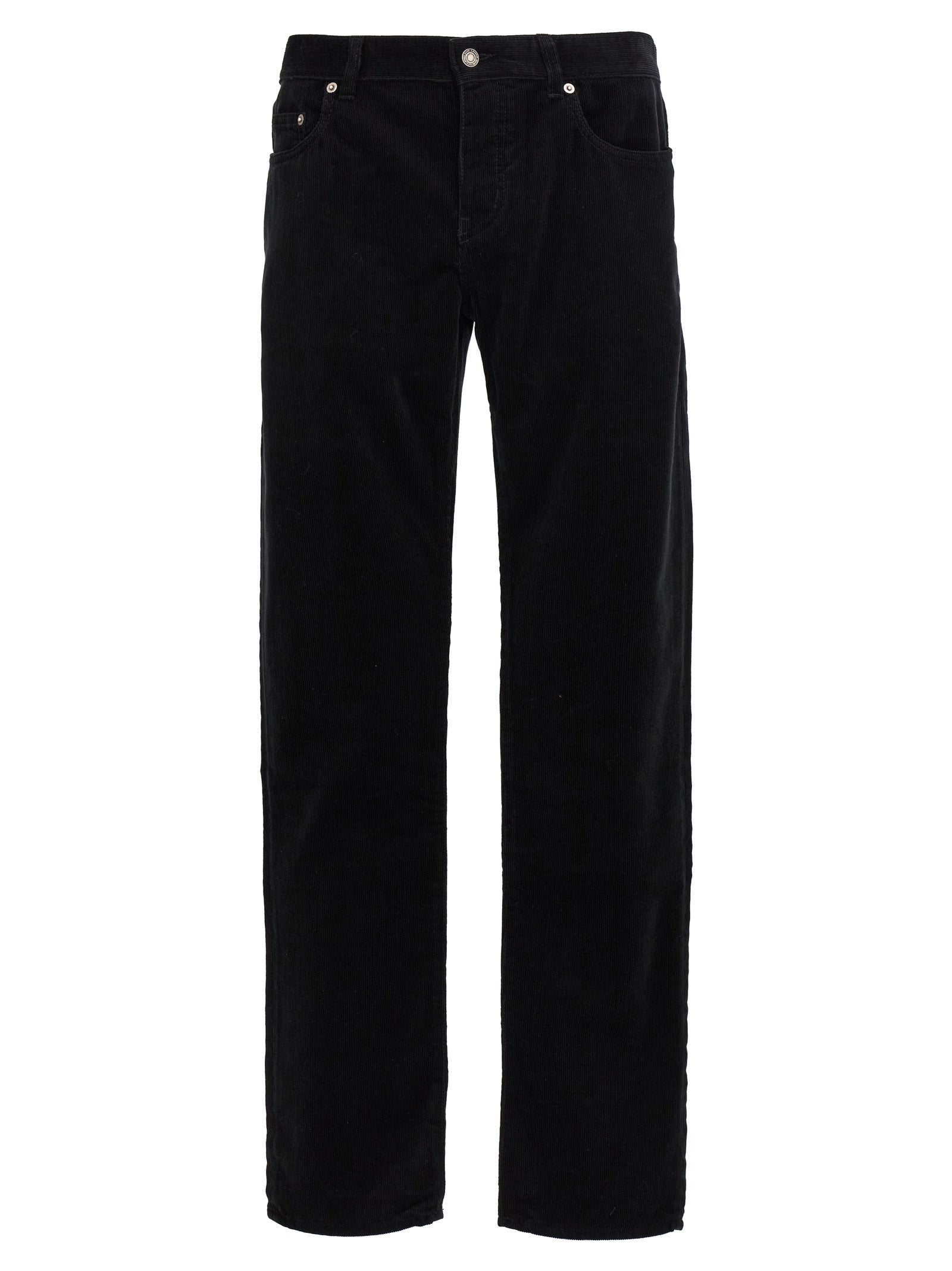 Saint Laurent-Corduroy Trousers Pantaloni Nero-Uomo