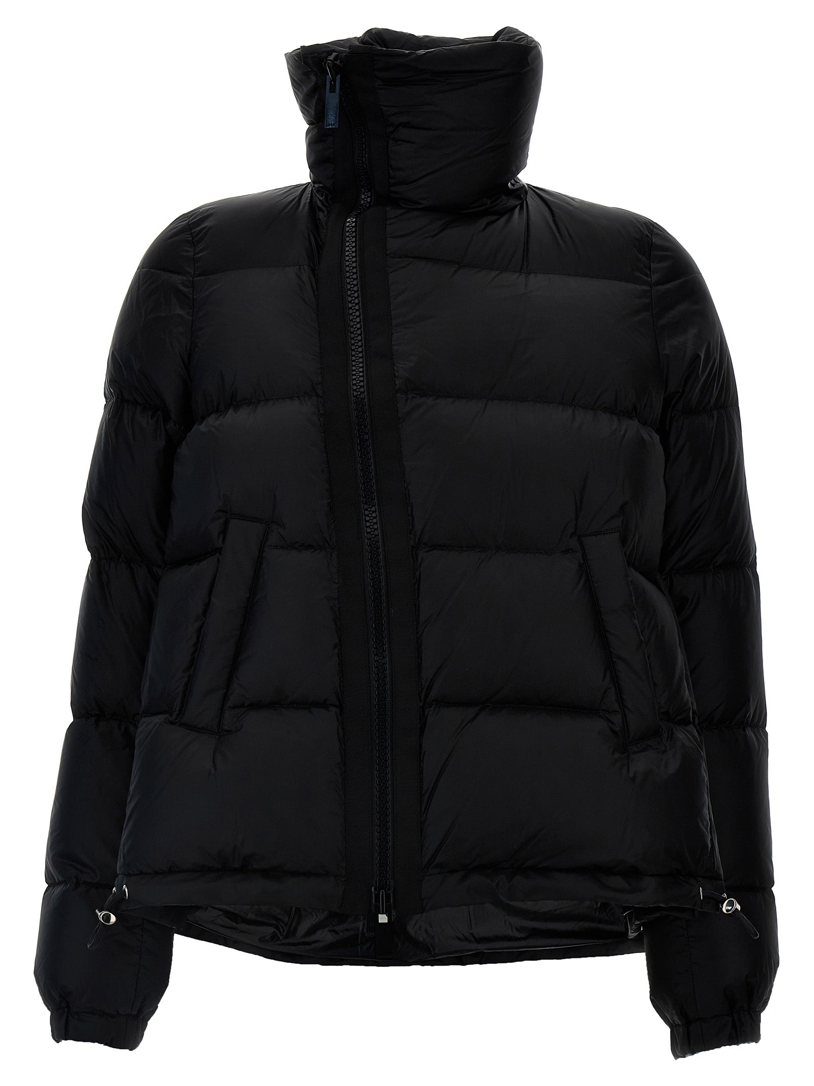 Sacai-Flared Padded Down Jacket Giacche Nero-Donna