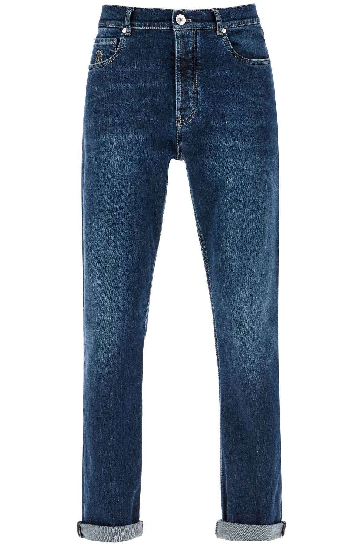 Brunello Cucinelli-Jeans Iconic Fit In Denim Stretch-Uomo