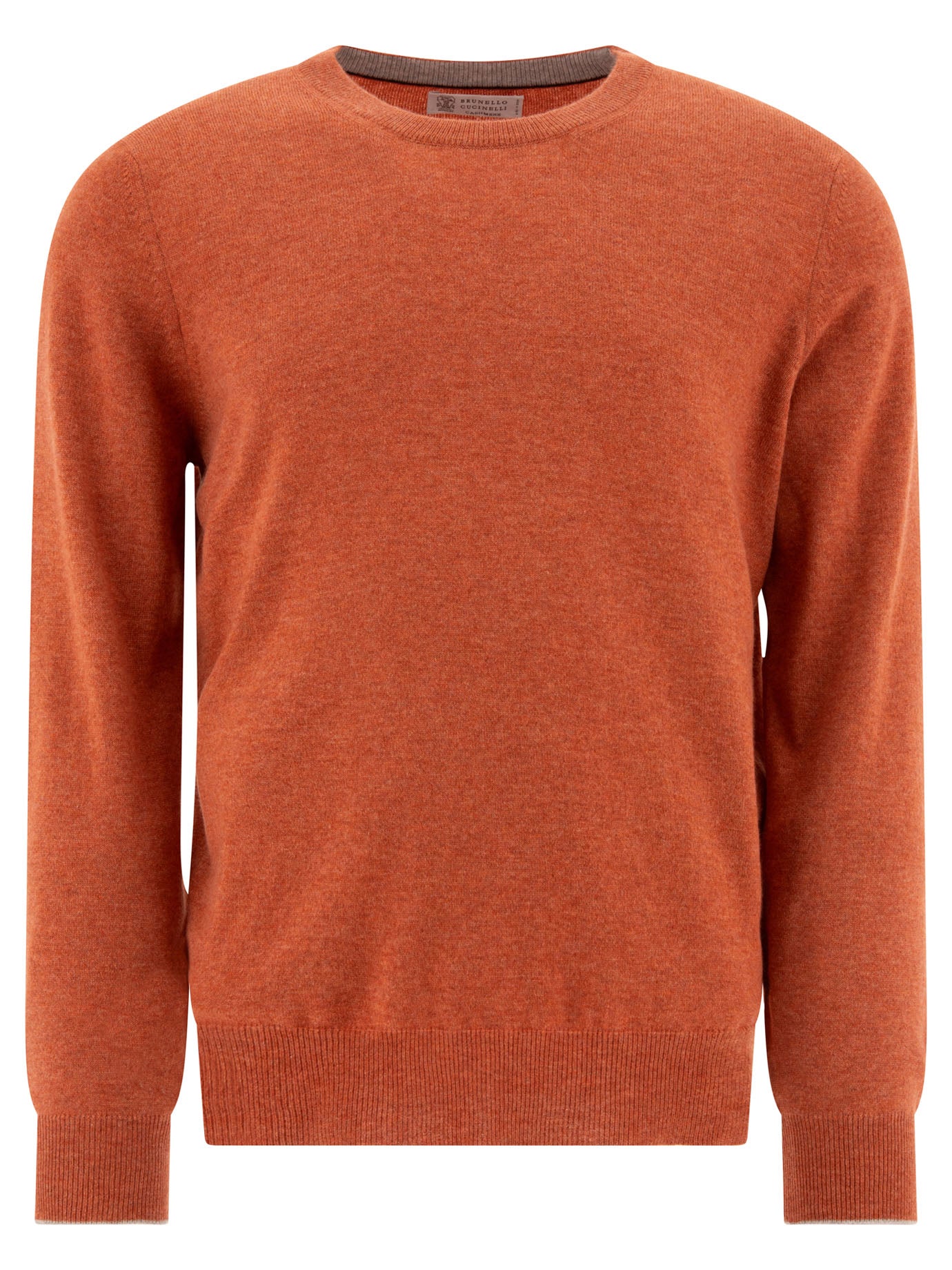 Brunello Cucinelli-Cashmere Sweater Knitwear Arancione-Uomo